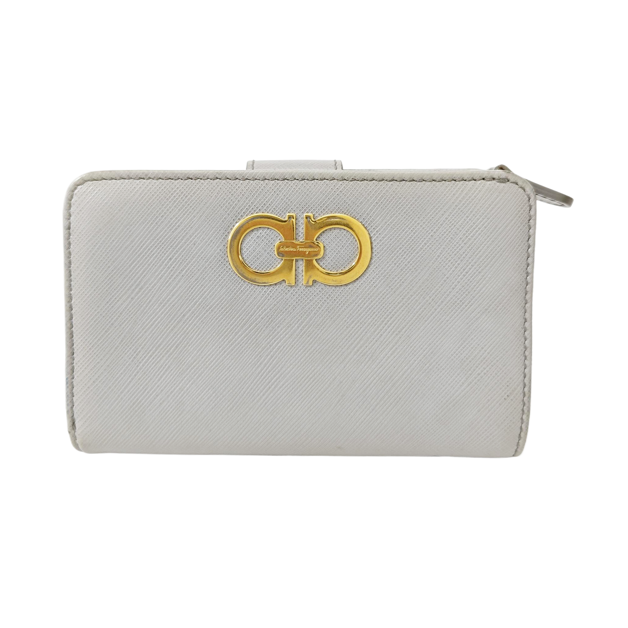 Gancini Calfskin Gray Wallet