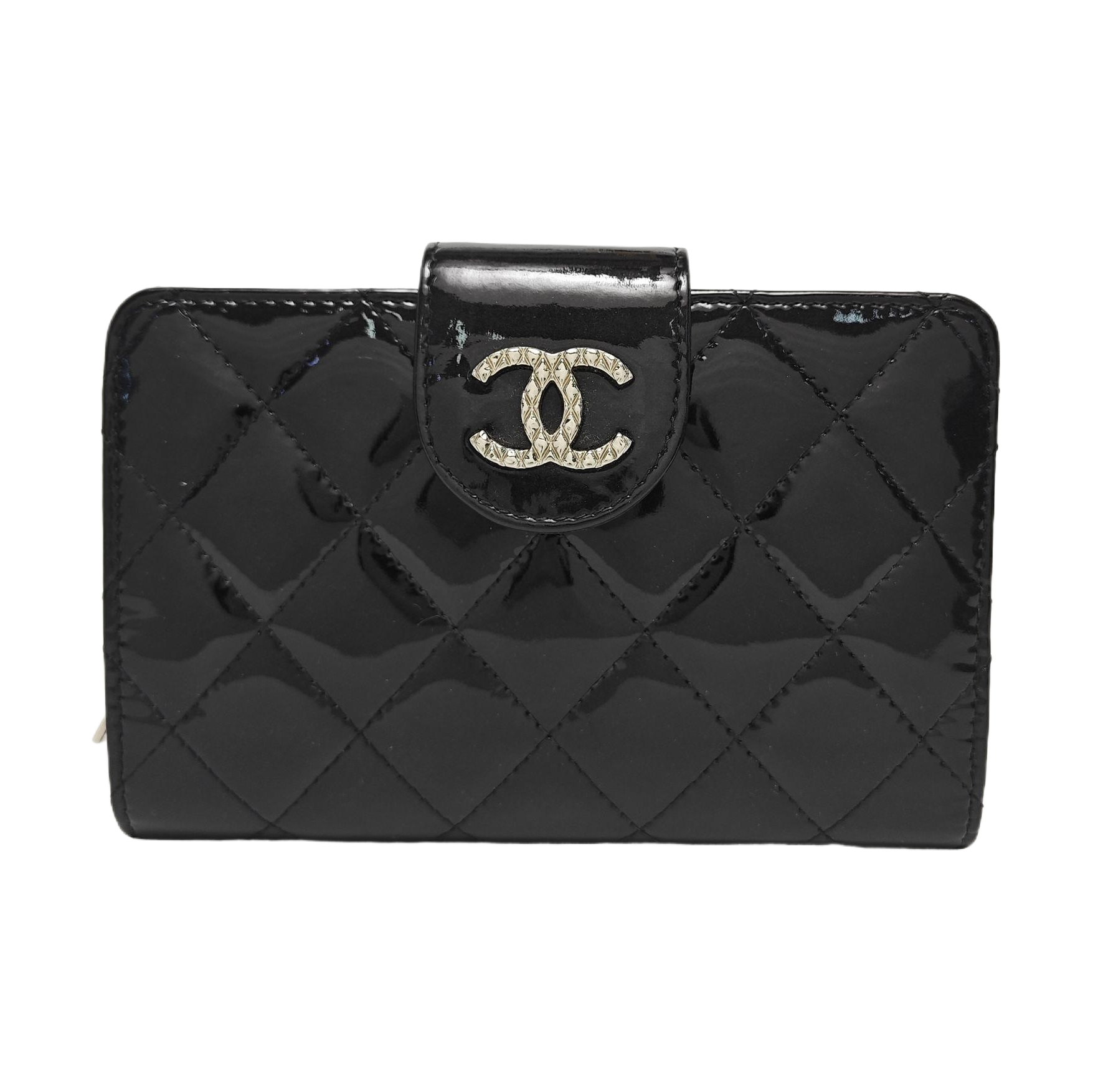 Quilted Calfskin Wallet Black