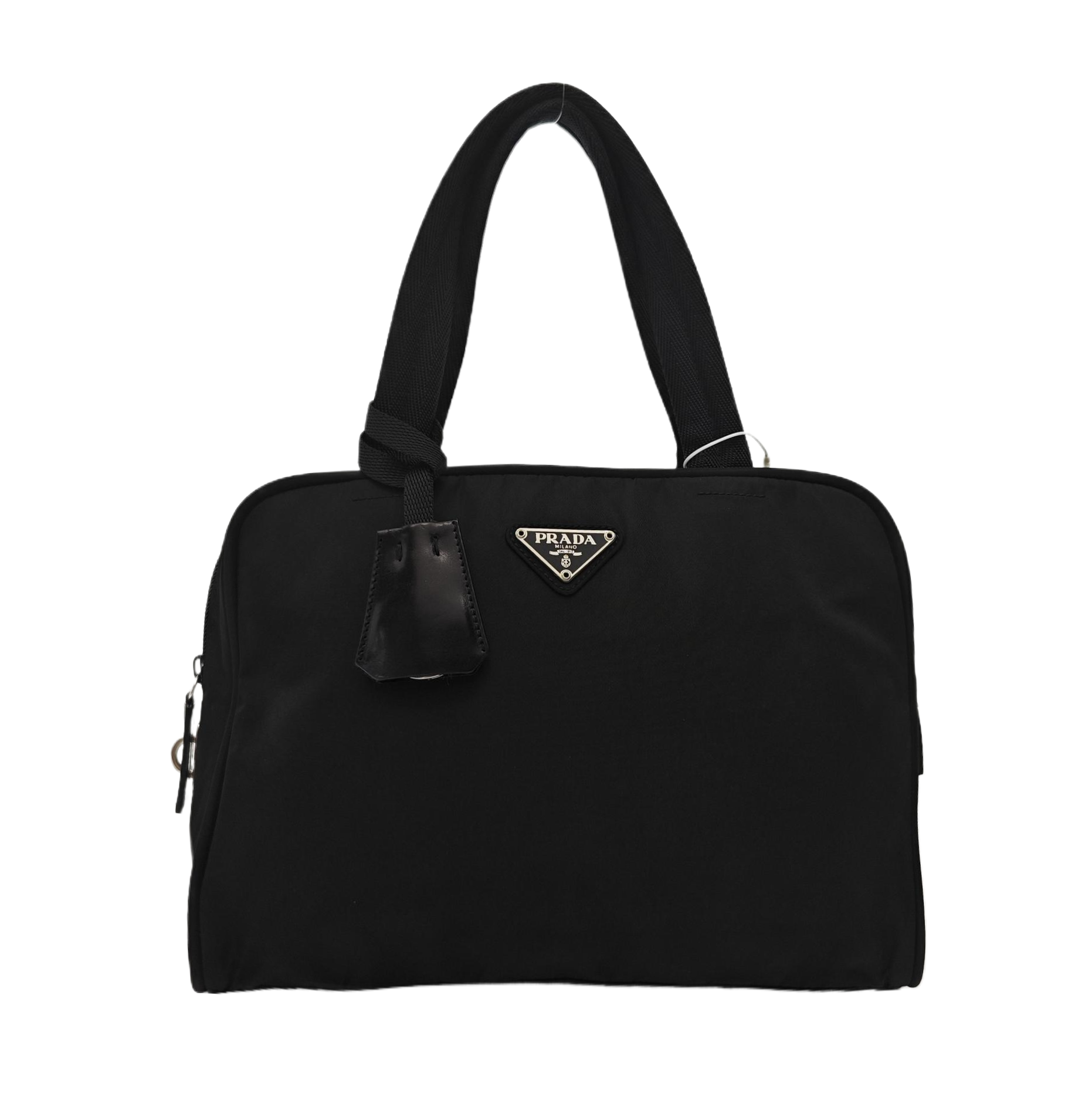 Nylon Top Handle Bag Black