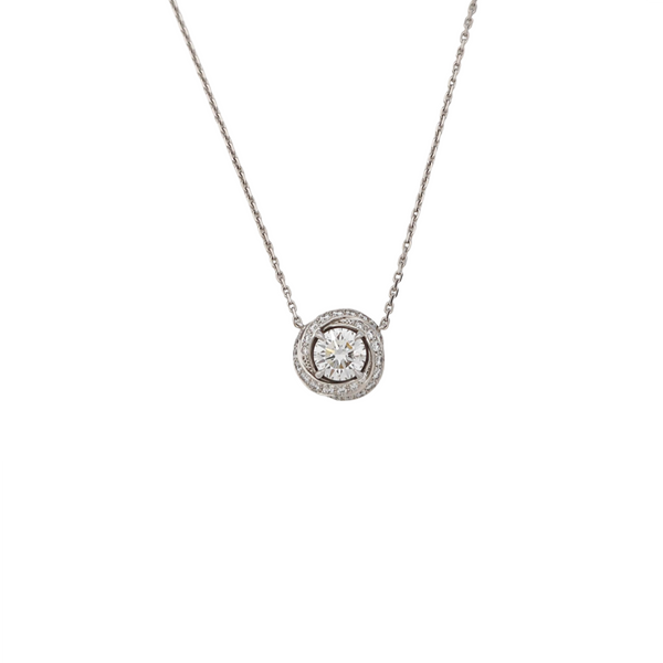 TRINITY 18k White Gold Silver Necklace