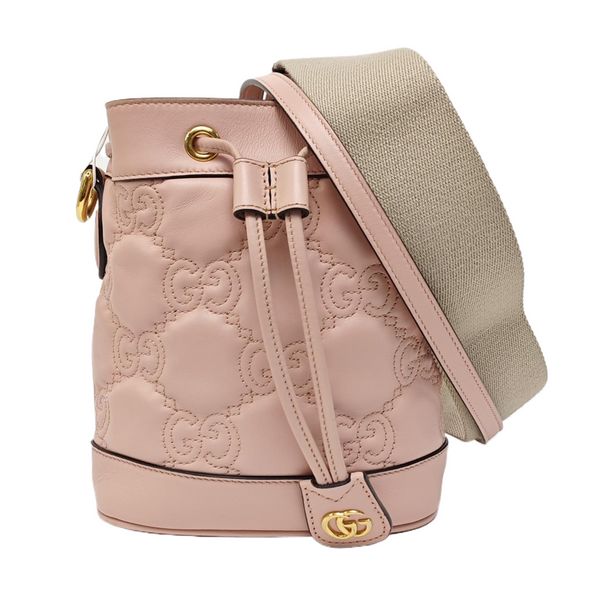 Monogram Calfskin Shoulder Bag Pink