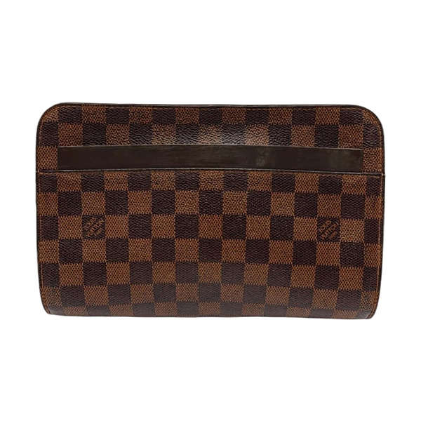 SAINT LOUIS Damier Ebene Coated Canvas Brown