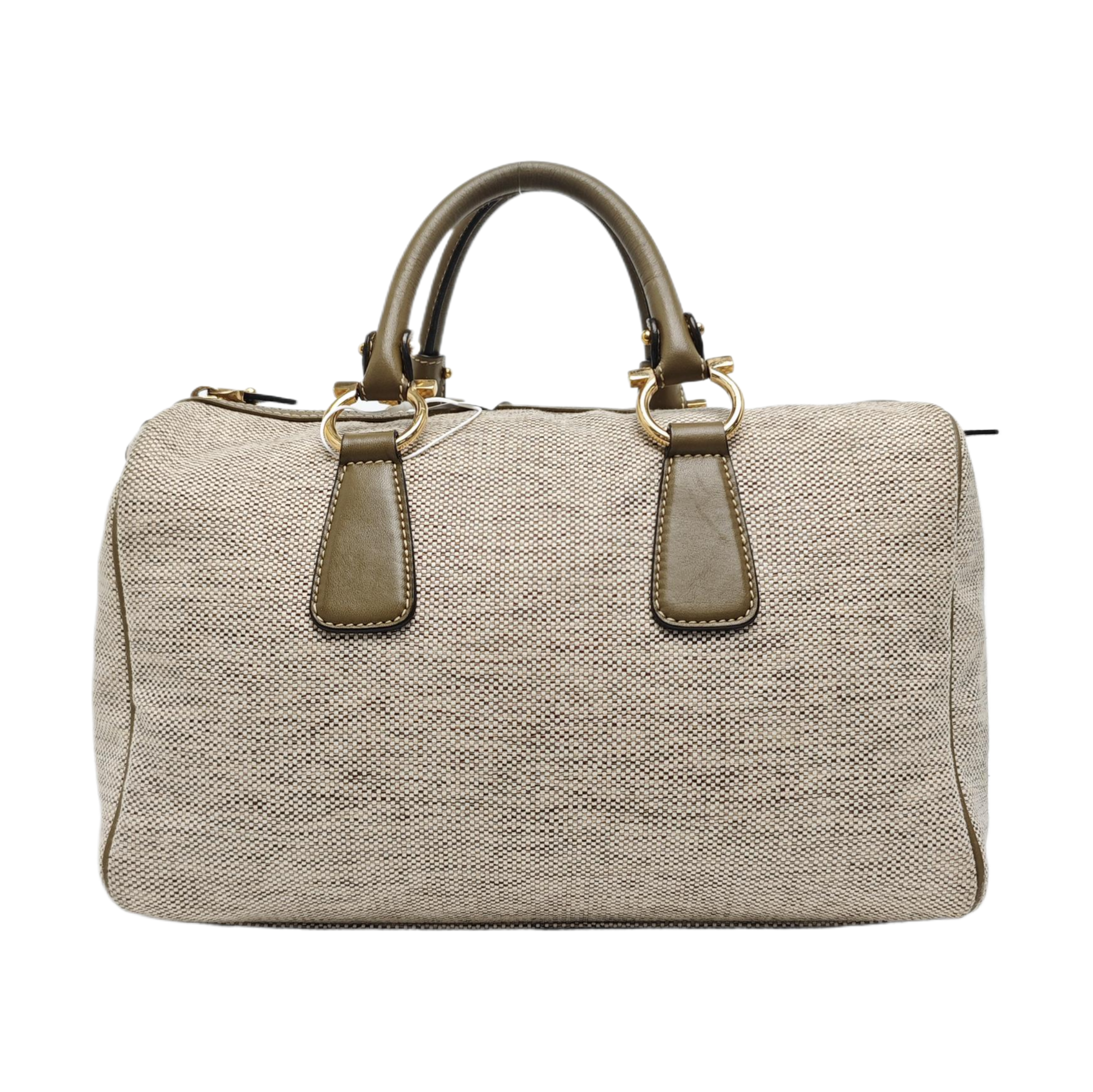 Canvas Top Handle Bag Beige