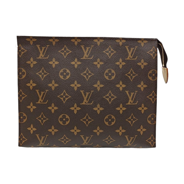 TOILET POCKET 26 Monogram Coated Canvas Brown