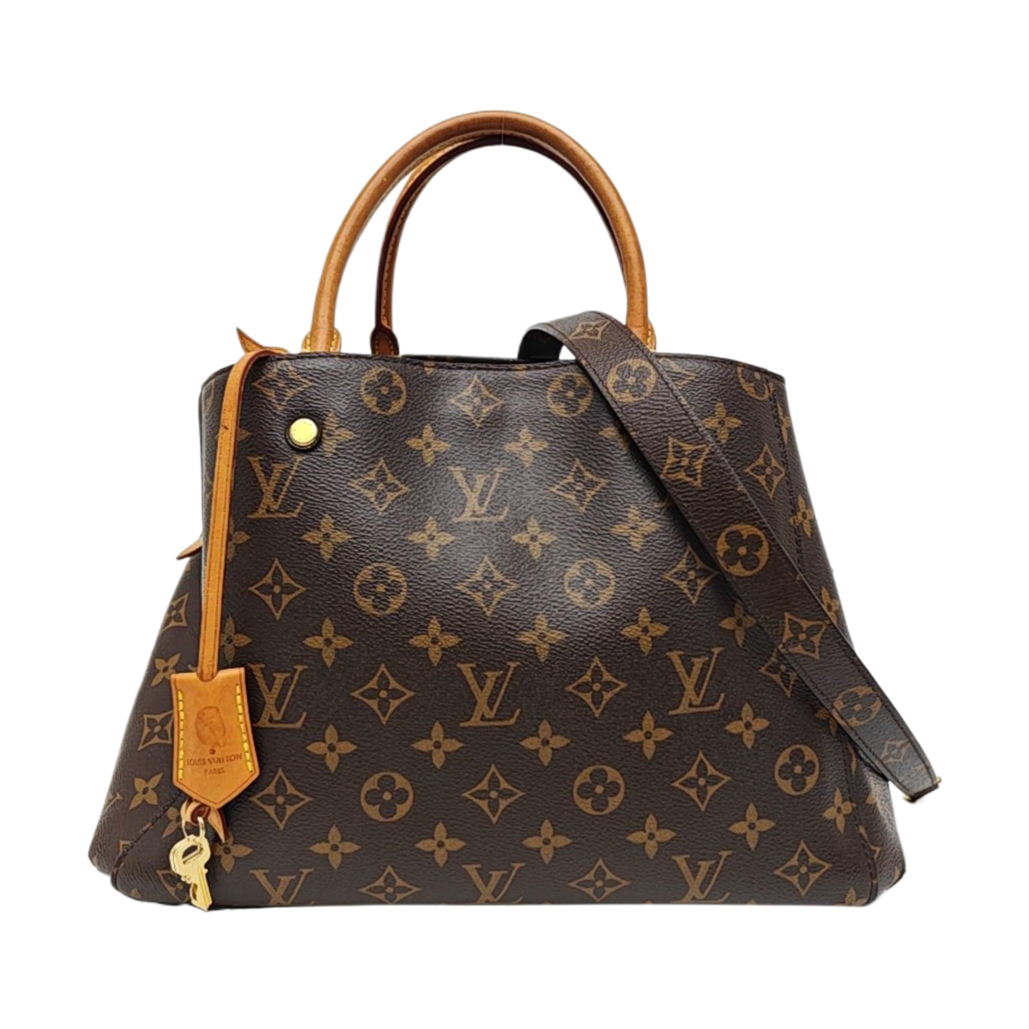 MONTAIGNE Monogram Coated Canvas Brown