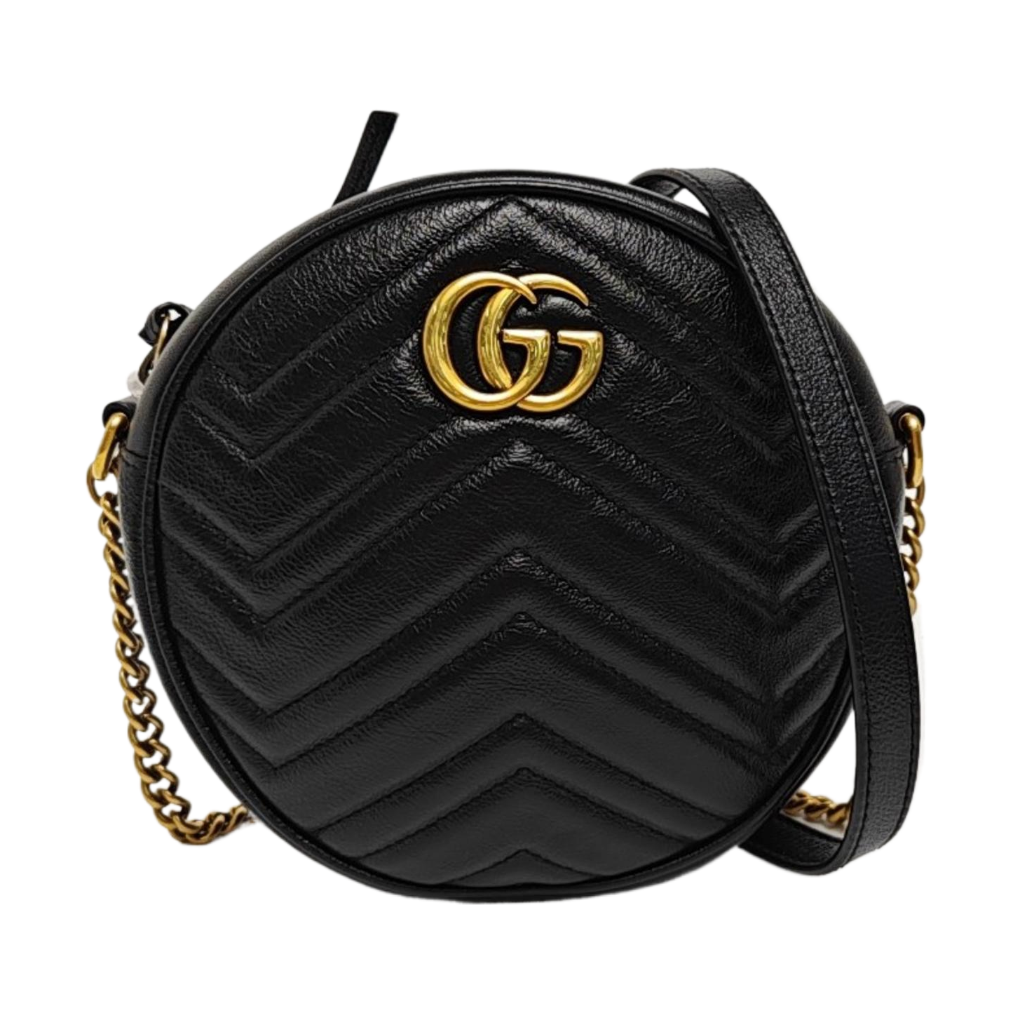 GG Marmont Mini Quilted Calfskin Black