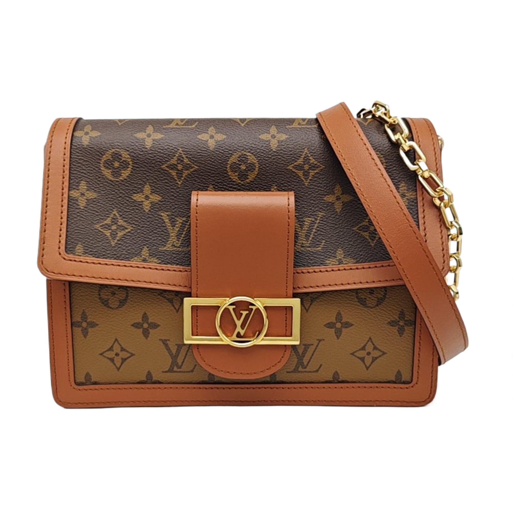 DAUPHINE MM Monogram Coated Canvas Brown
