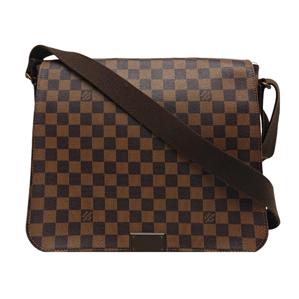 DISTRICT MM Damier Ebene Coated Canvas Brown