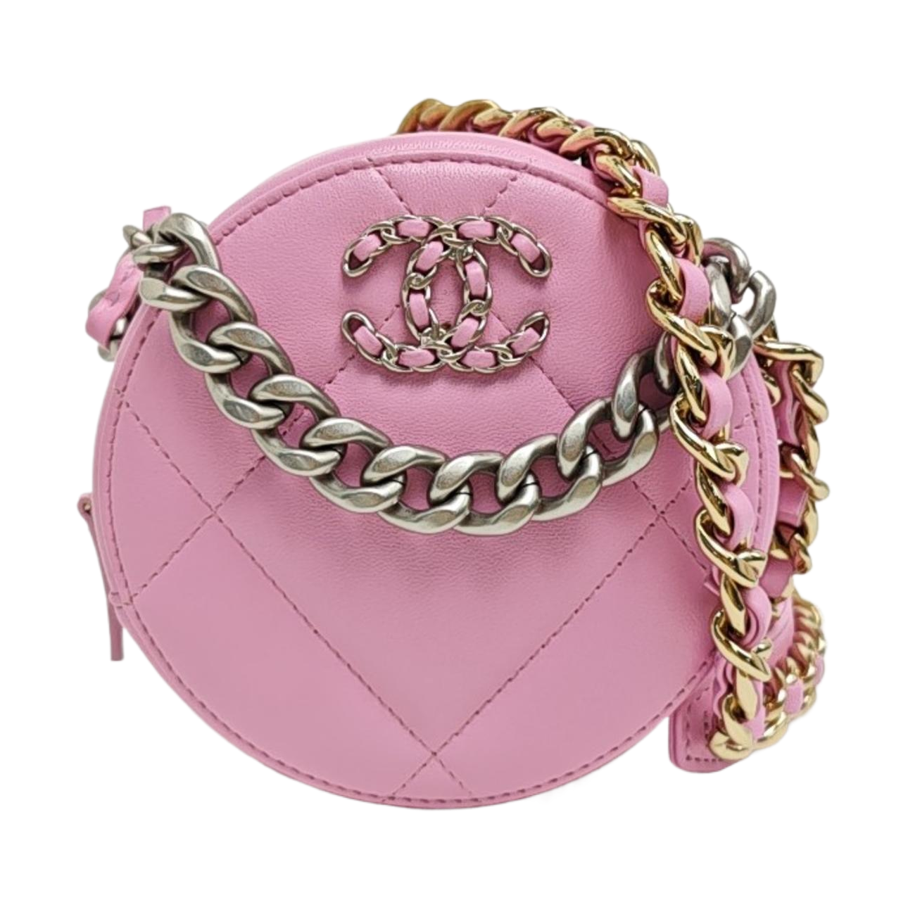 CHANEL 19 Small Quilted Lambskin Pink
