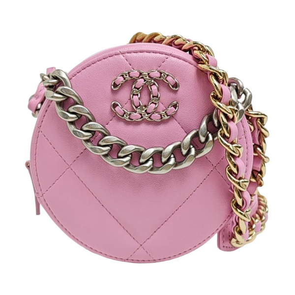 CHANEL 19 Small Quilted Lambskin Pink