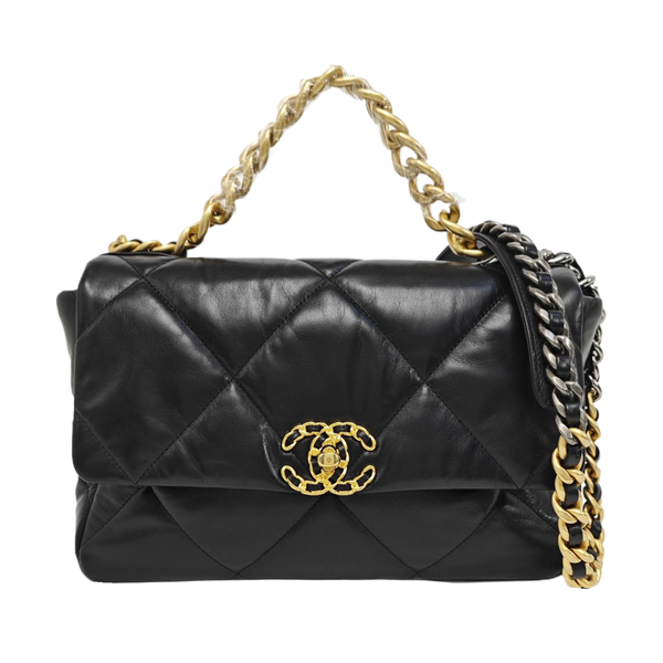 CHANEL 19 Medium Quilted Lambskin Black