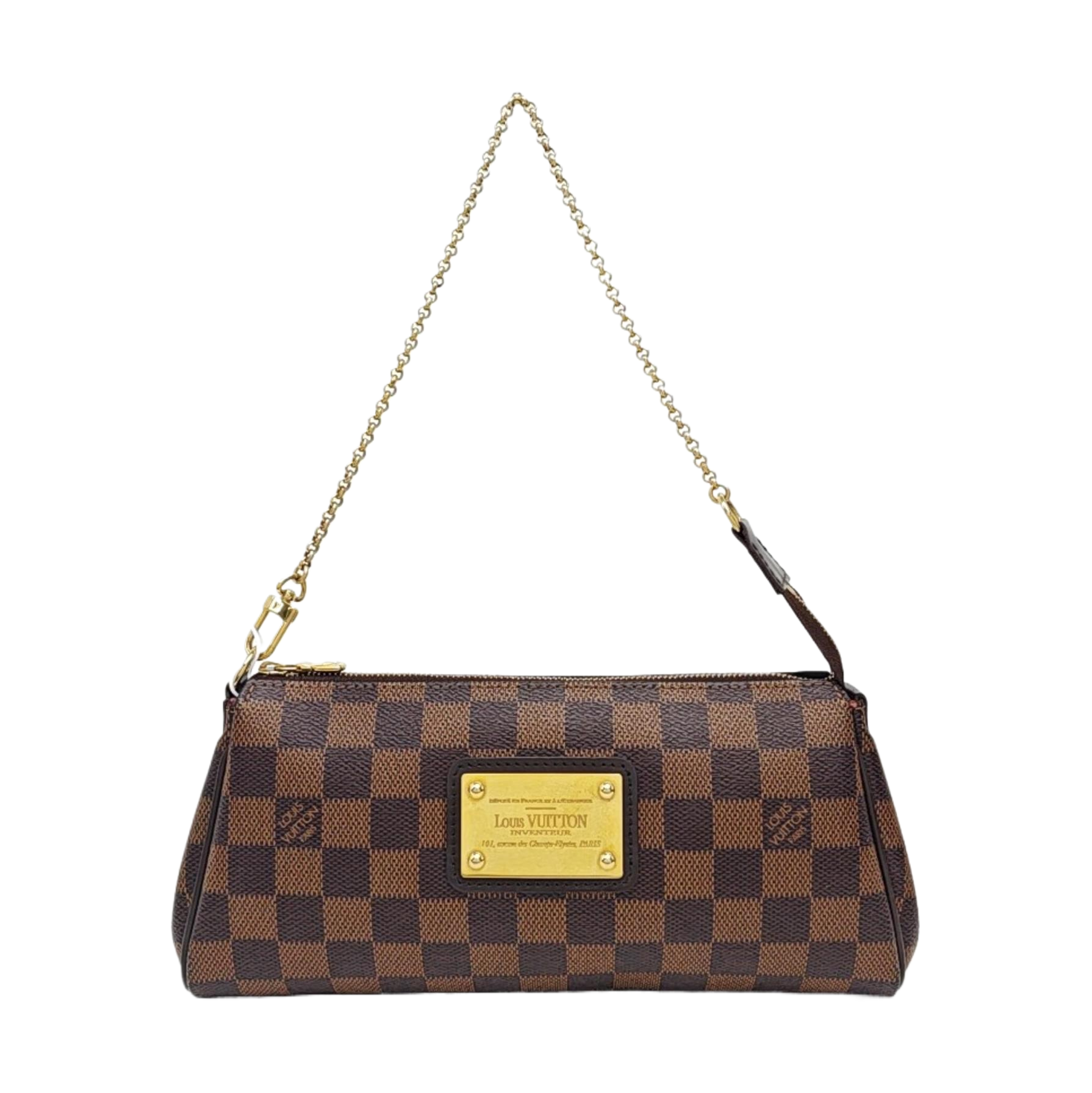 EVA Damier Ebene Coated Canvas Brown