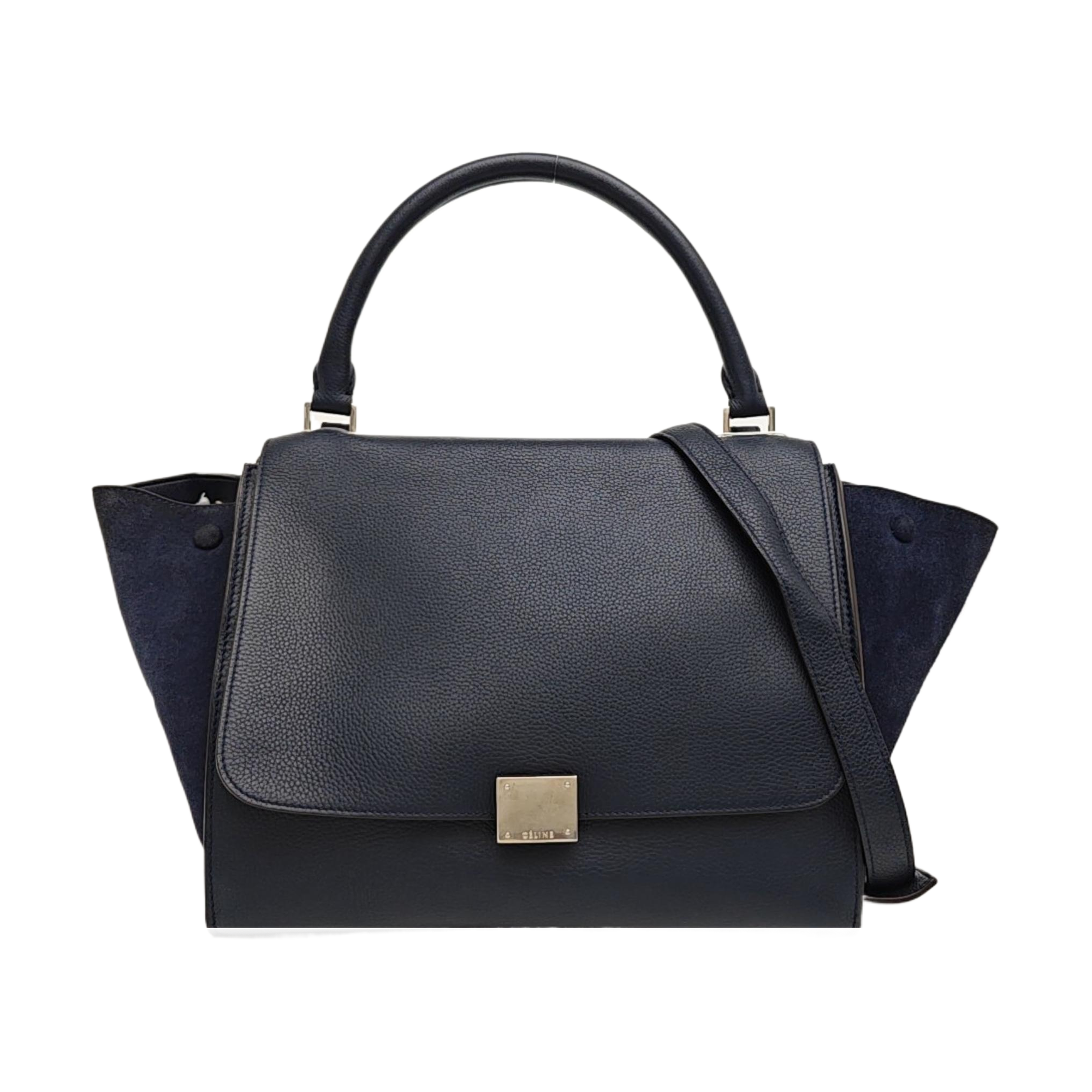 TRAPEZE Medium Calfskin Blue