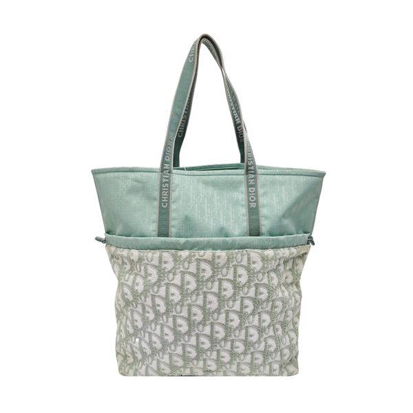 Fabric Top Handle Bag Green