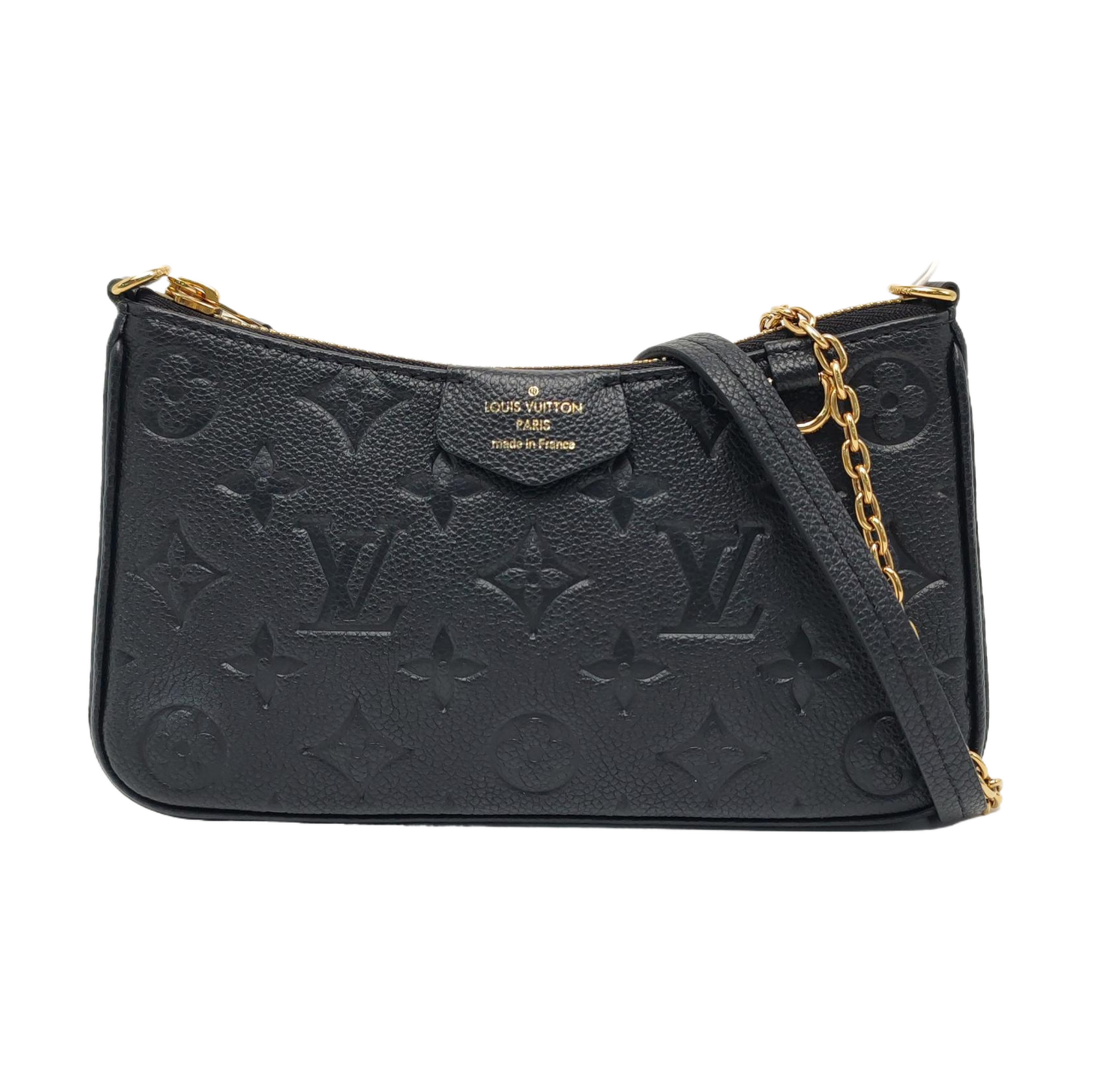 EASY POUCH ON STRAP Monogram Calfskin Black