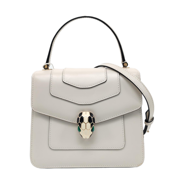 SERPENTI FOREVER Small Calfskin White