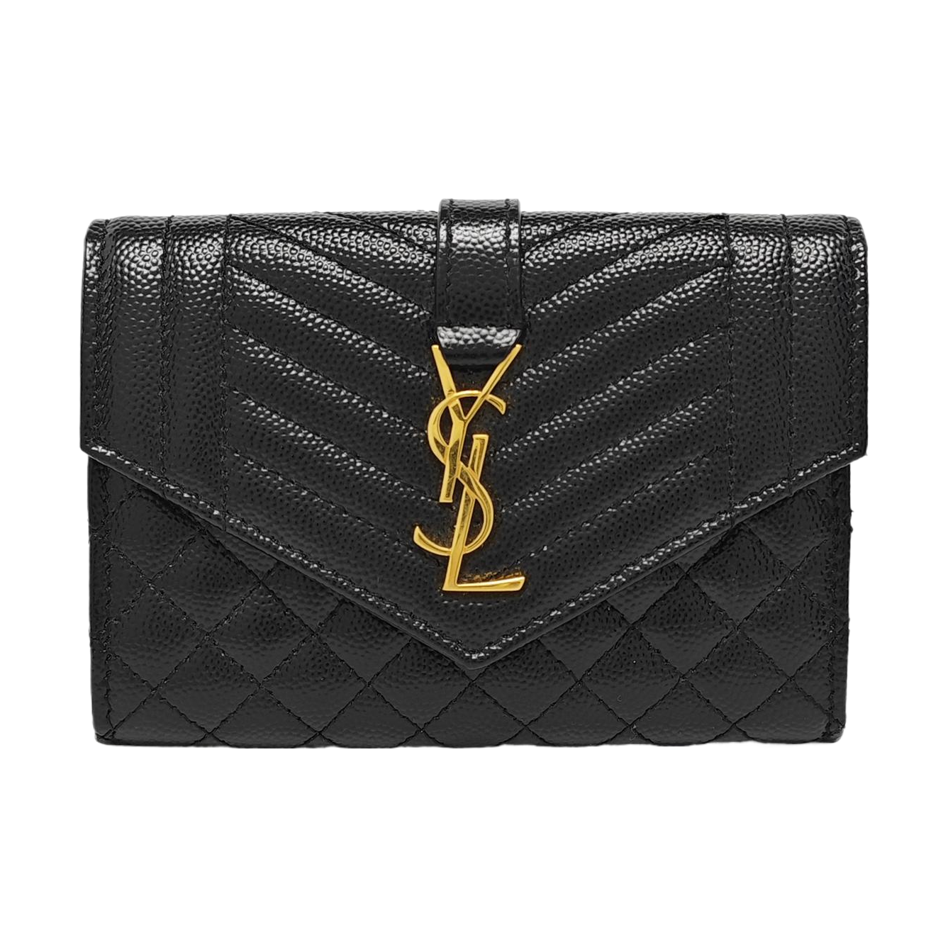 MONOGRAM Quilted Calfskin Black Card Holder