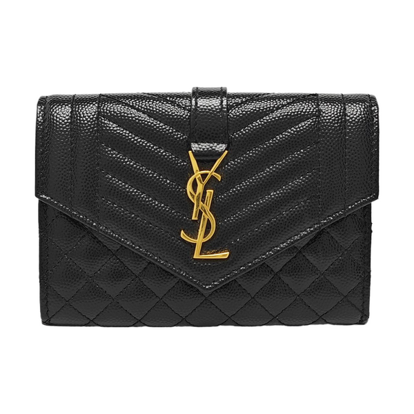 MONOGRAM Quilted Calfskin Black Card Holder