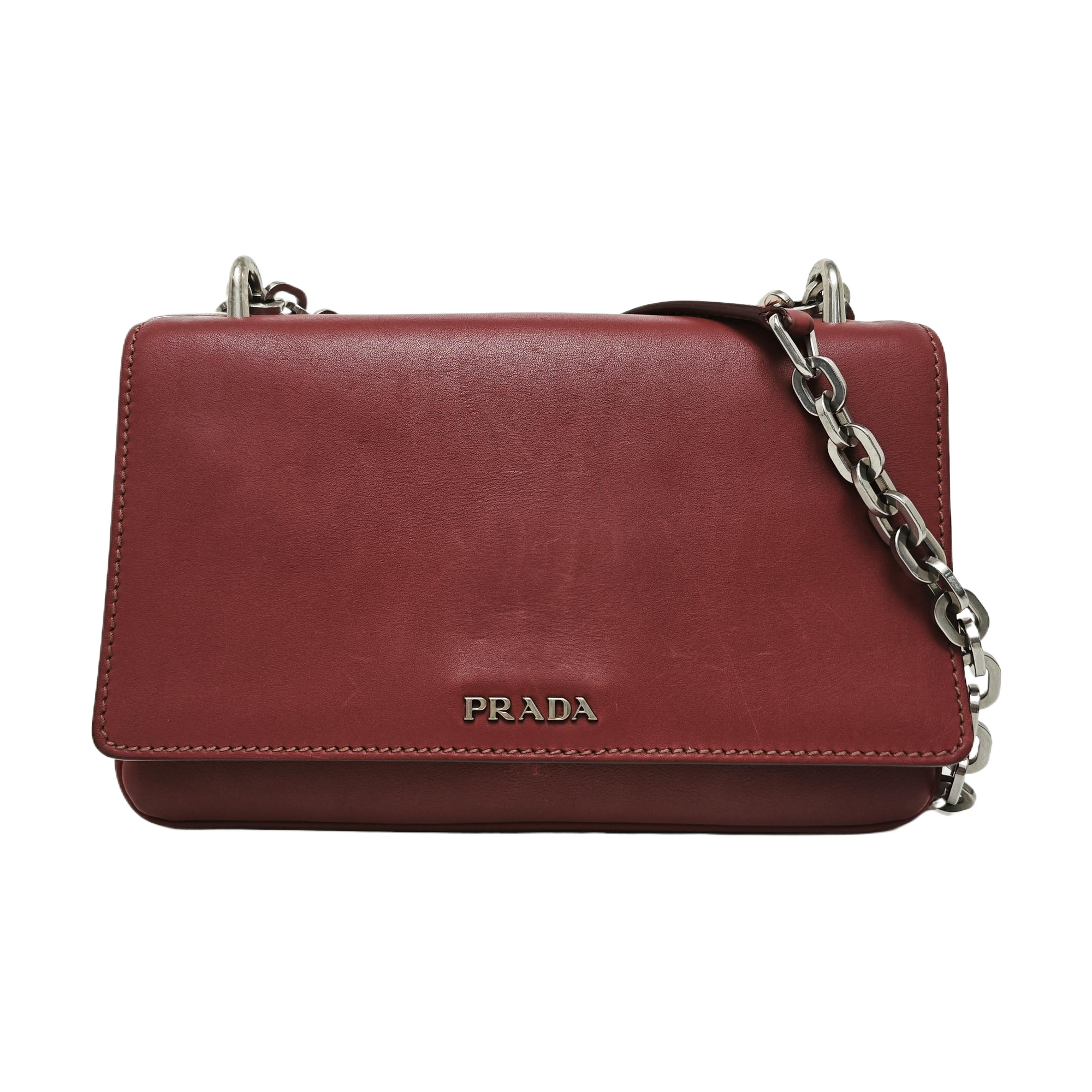Calfskin Crossbody Bag Red