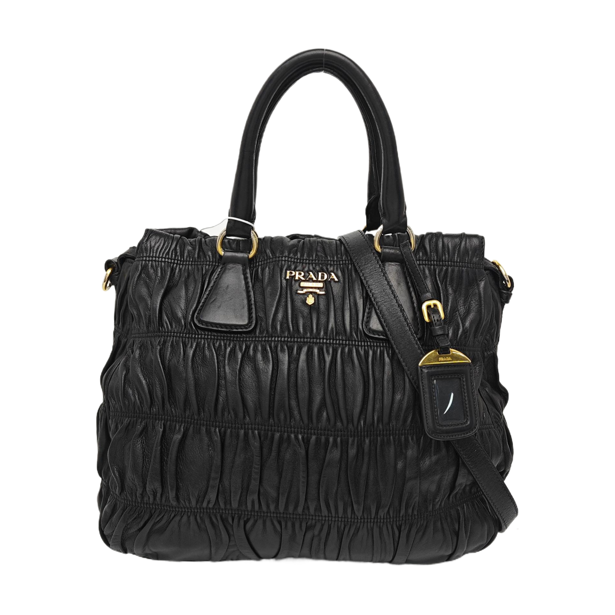 Quilted Lambskin Tote Bag Black