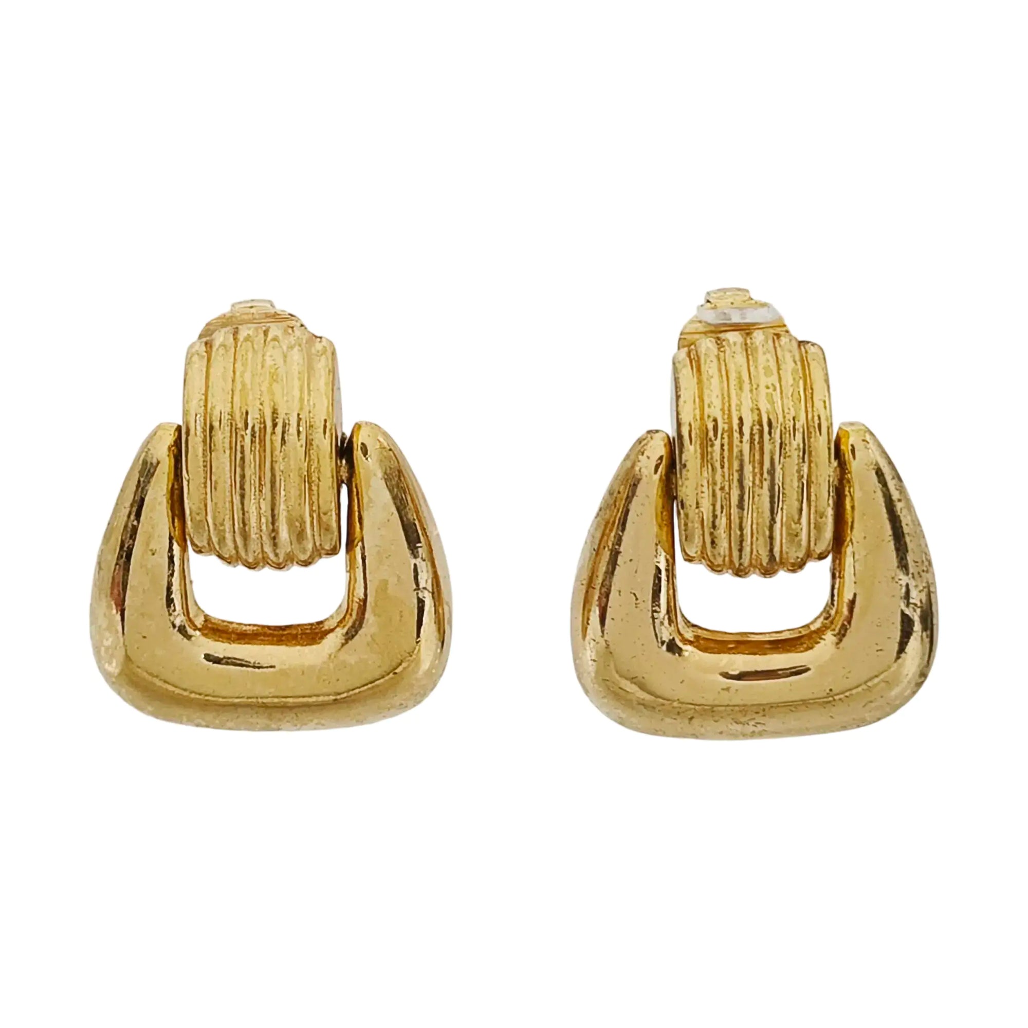 Metal Gold Clip On Earrings