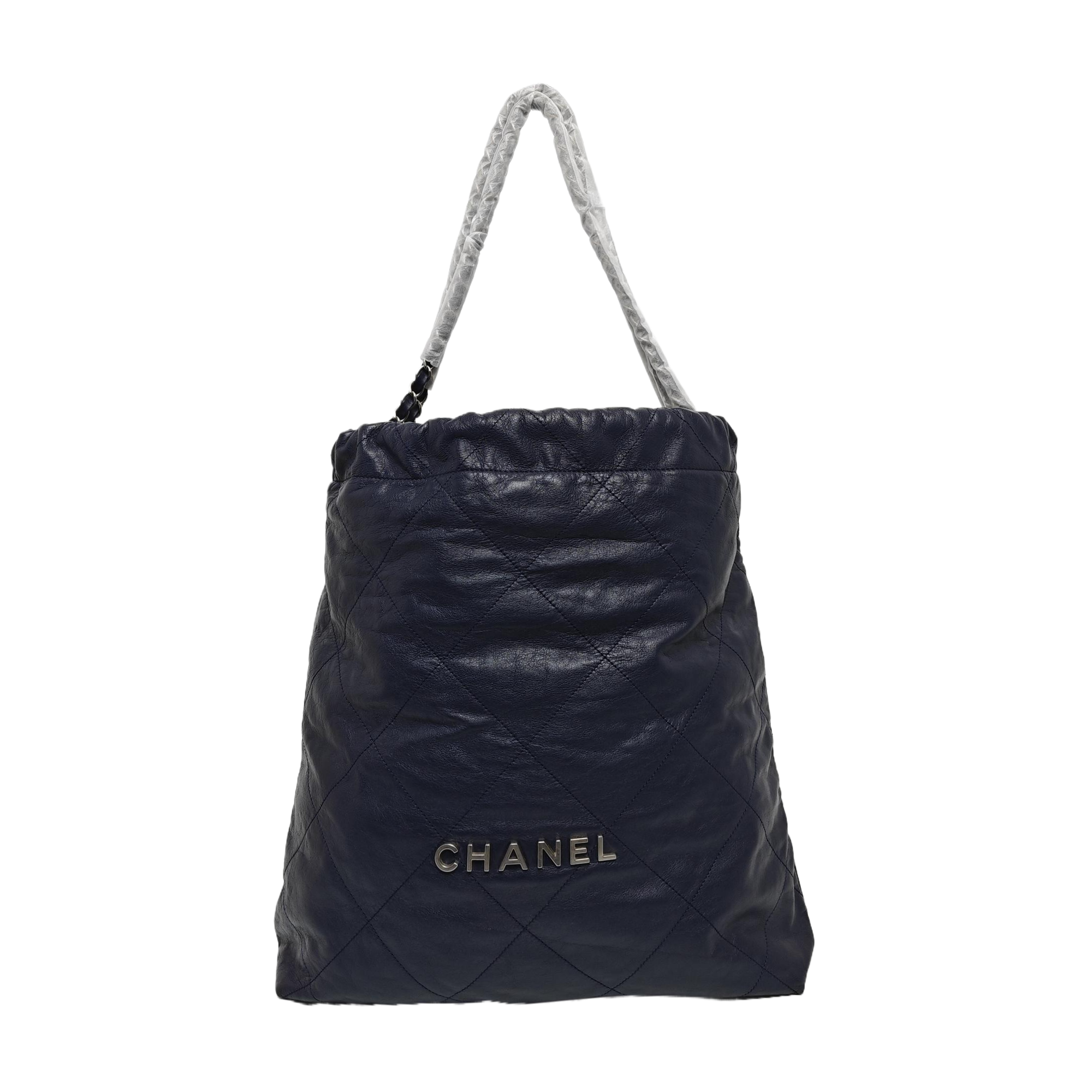 CHANEL 22 Large Quilted Calfskin Blue