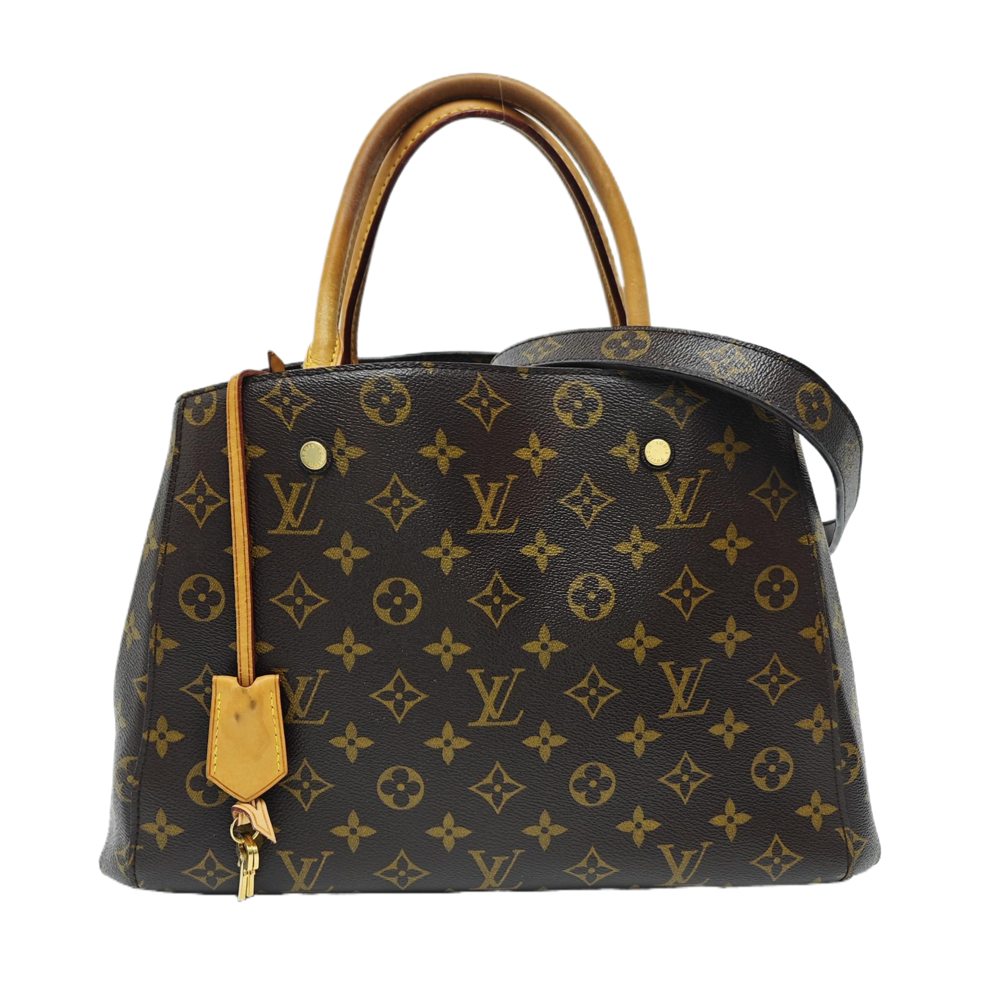 MONTAIGNE Monogram Coated Canvas Brown