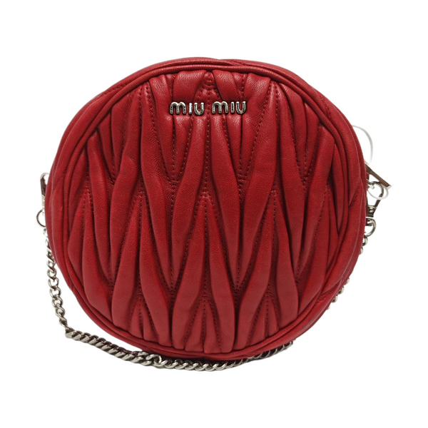 Matelassé Quilted Lambskin Red