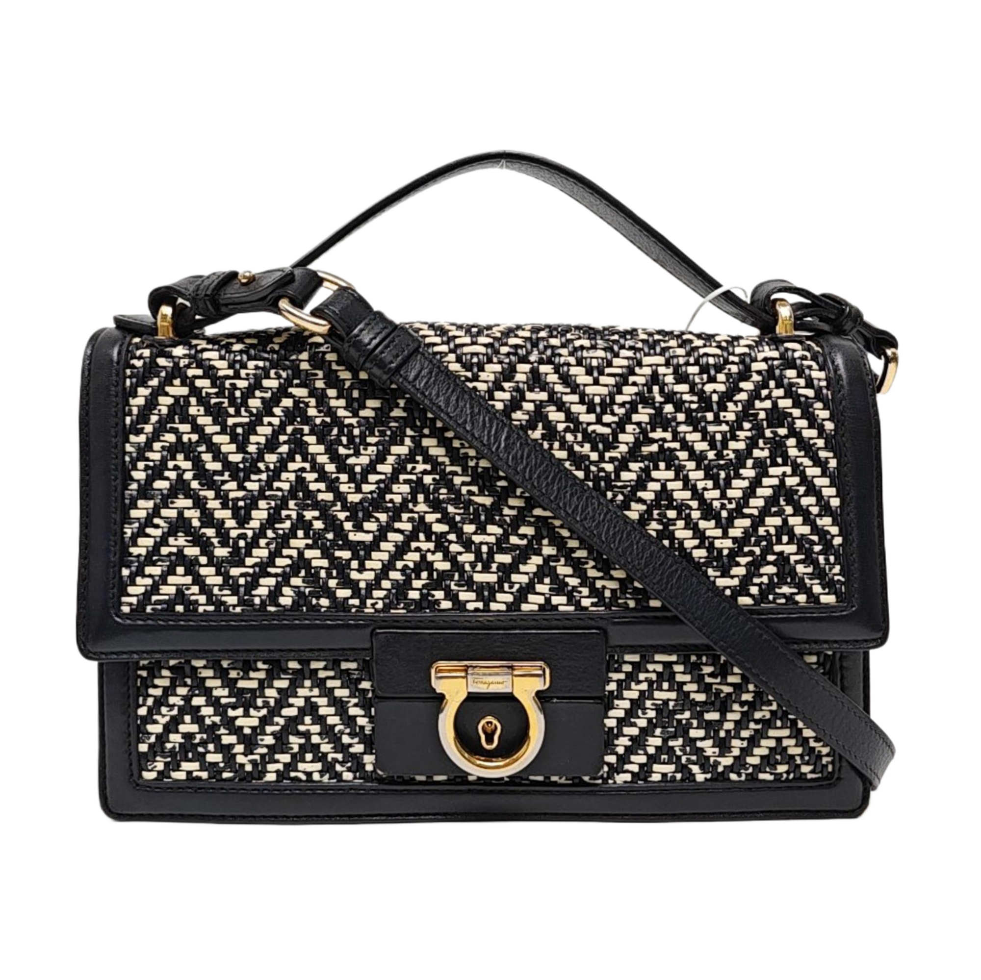 Calfskin Shoulder Bag Black