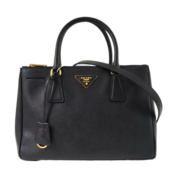 Authenticated pre-owned  Galleria Medium Saffiano Calfskin Black - Shoulder Bag at Looply