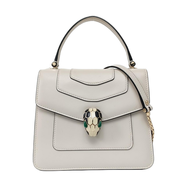 SERPENTI FOREVER Small Calfskin White