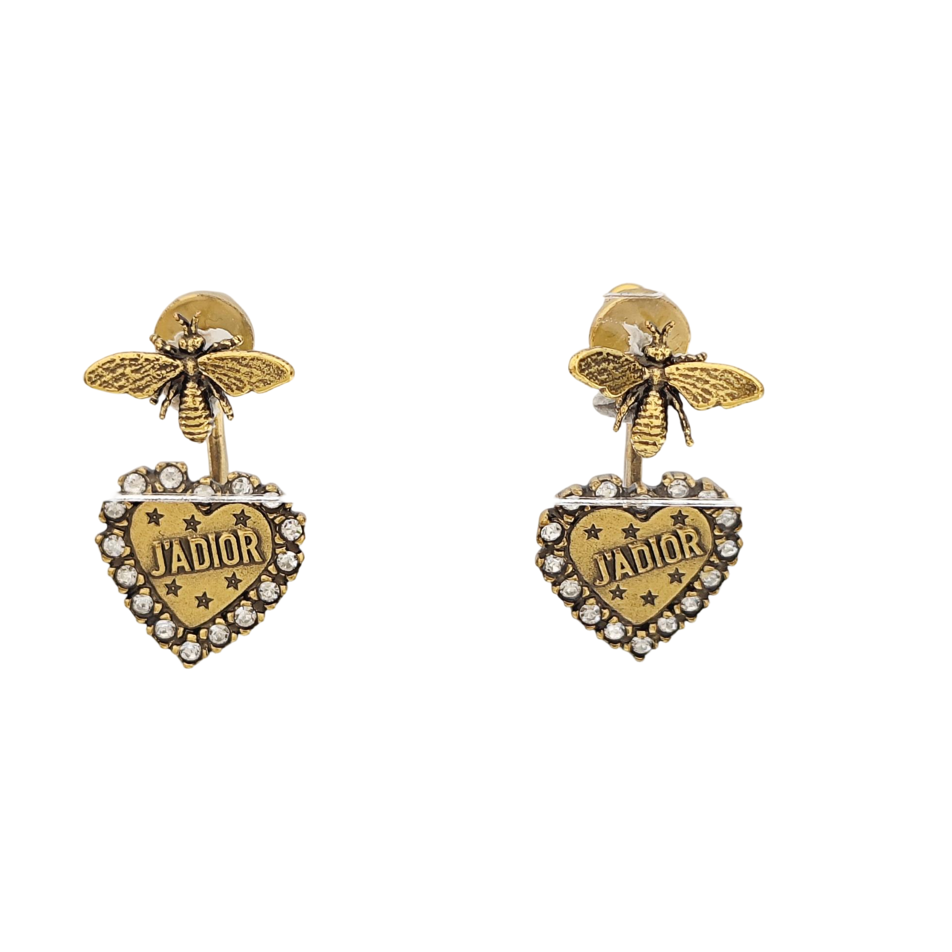 J'adior Metal Gold Stud Earrings