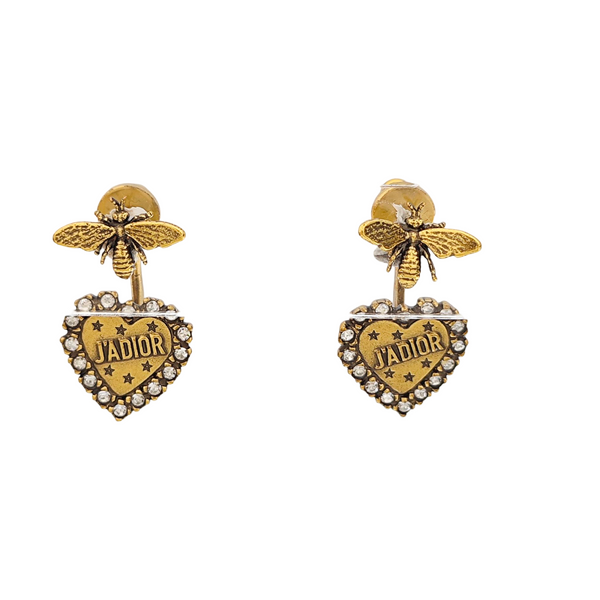 J'adior Metal Gold Stud Earrings