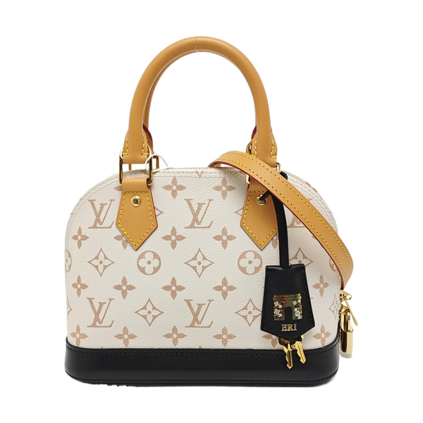 ALMA BB Monogram Coated Canvas White