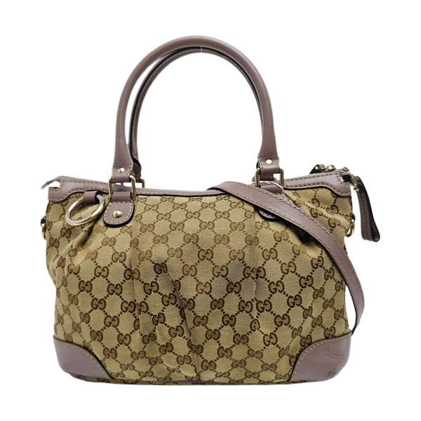 Sukey Monogram Canvas Beige