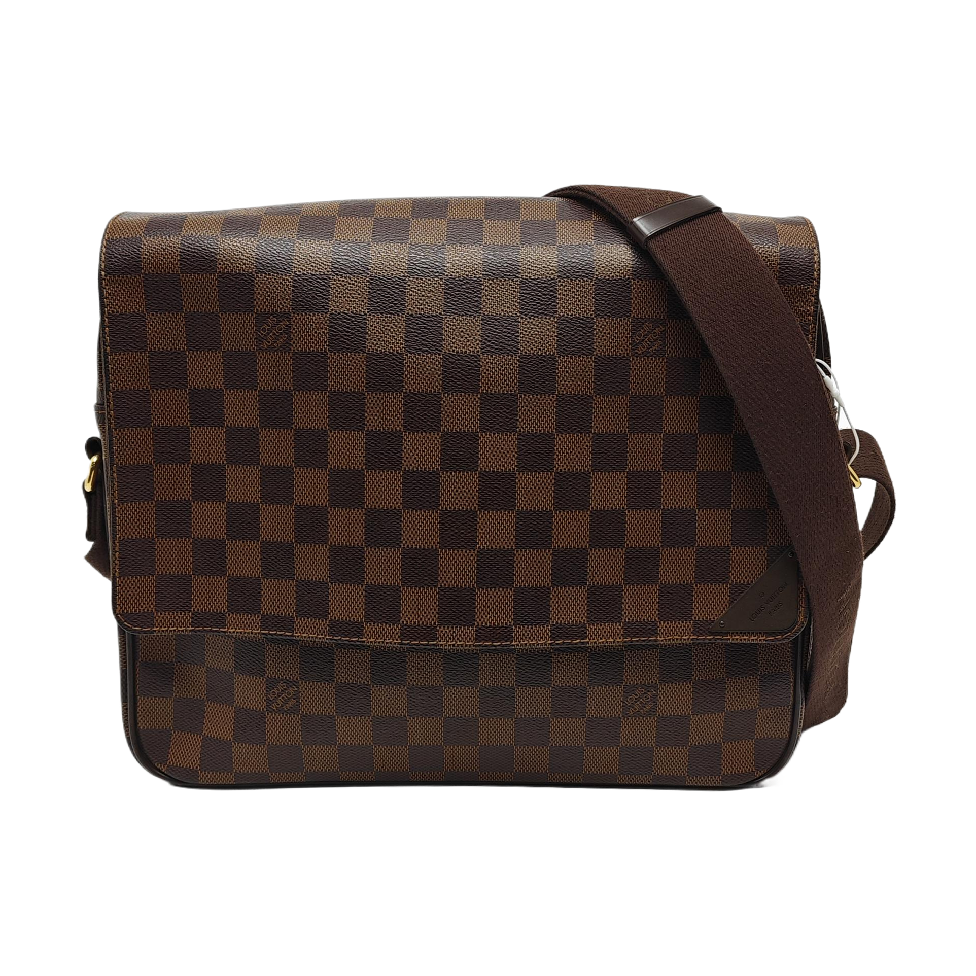 SHELTON MM Damier Ebene Coated Canvas Brown