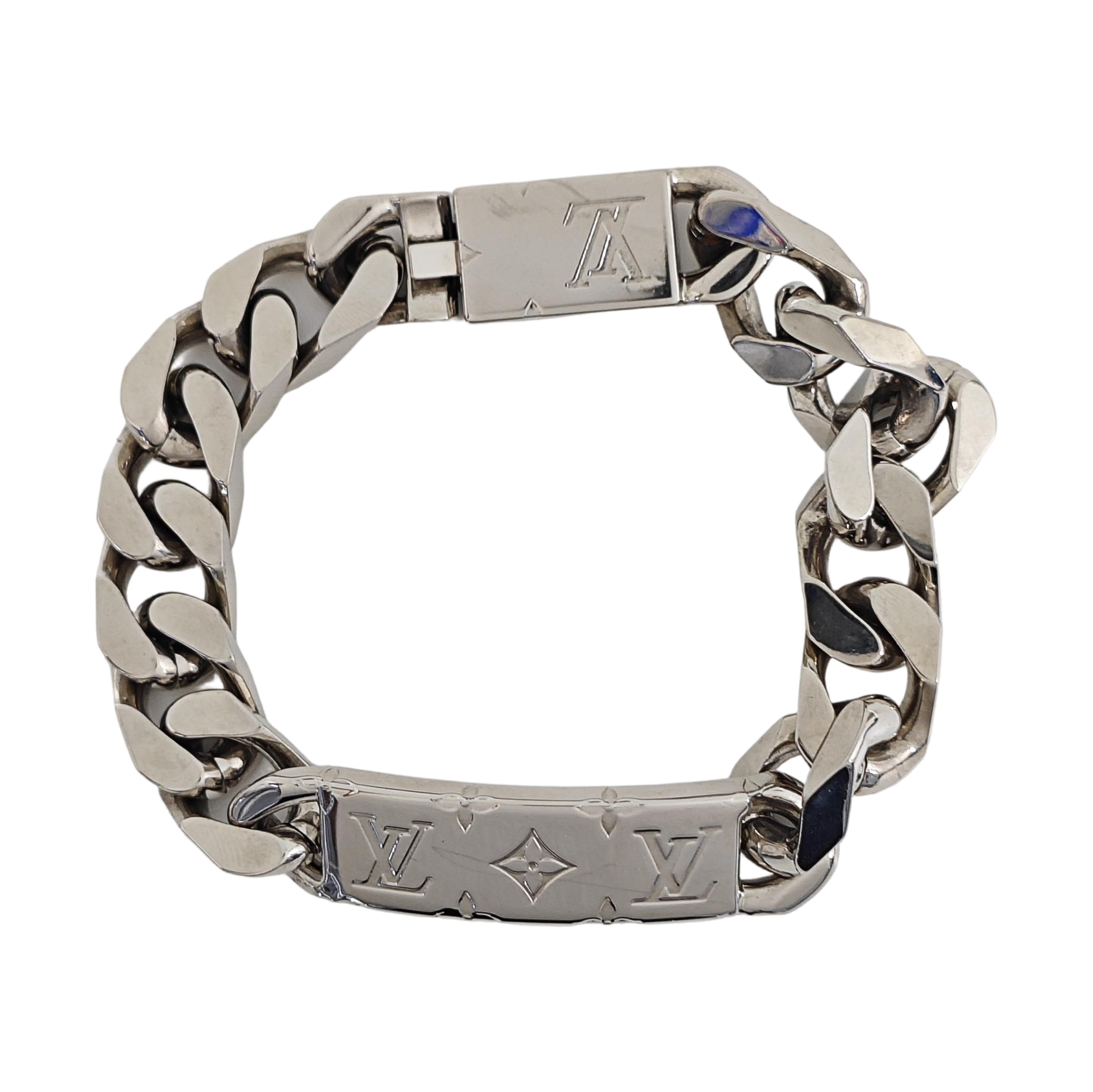 Monogram Metal Silver Bracelet