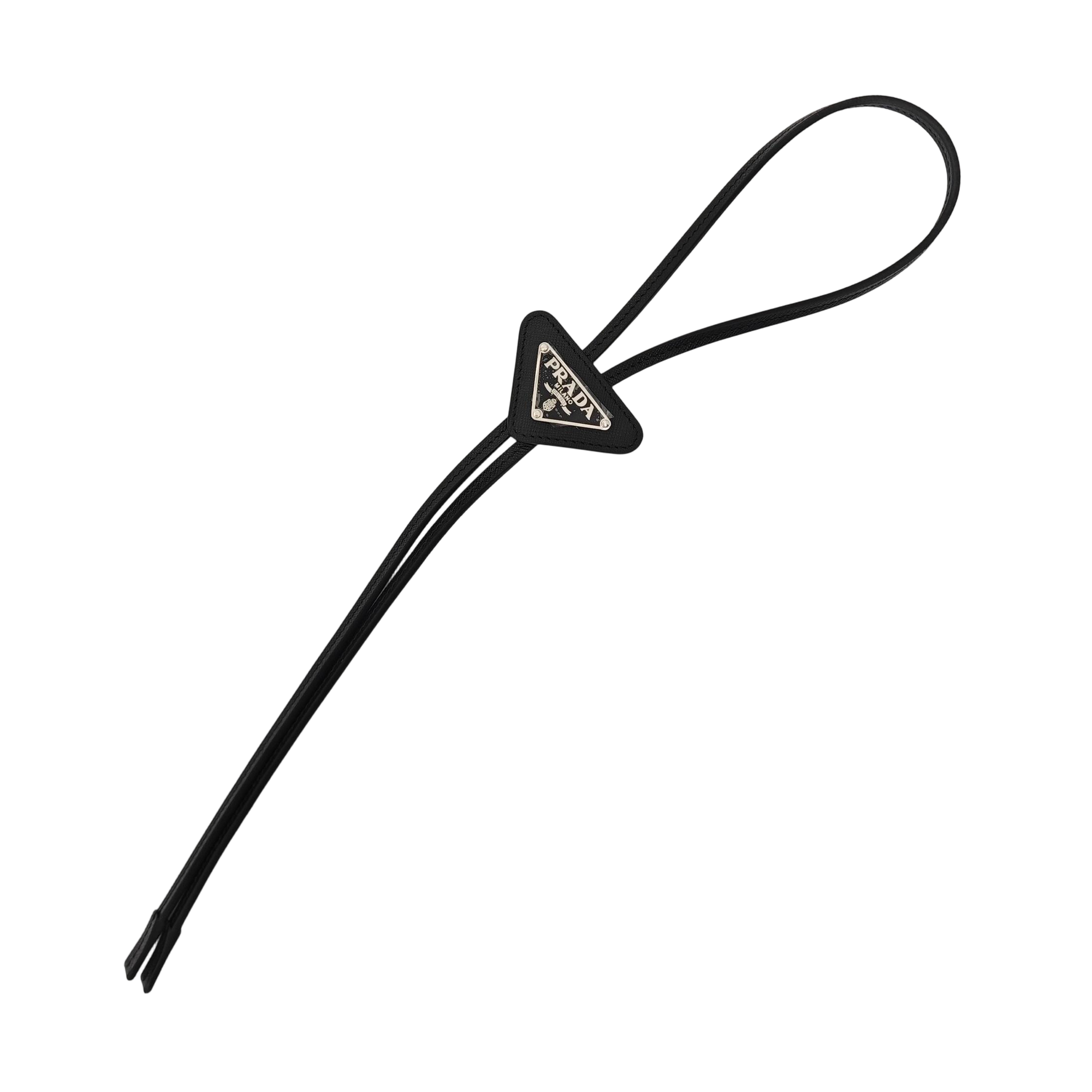 Leather Bag Charm Black