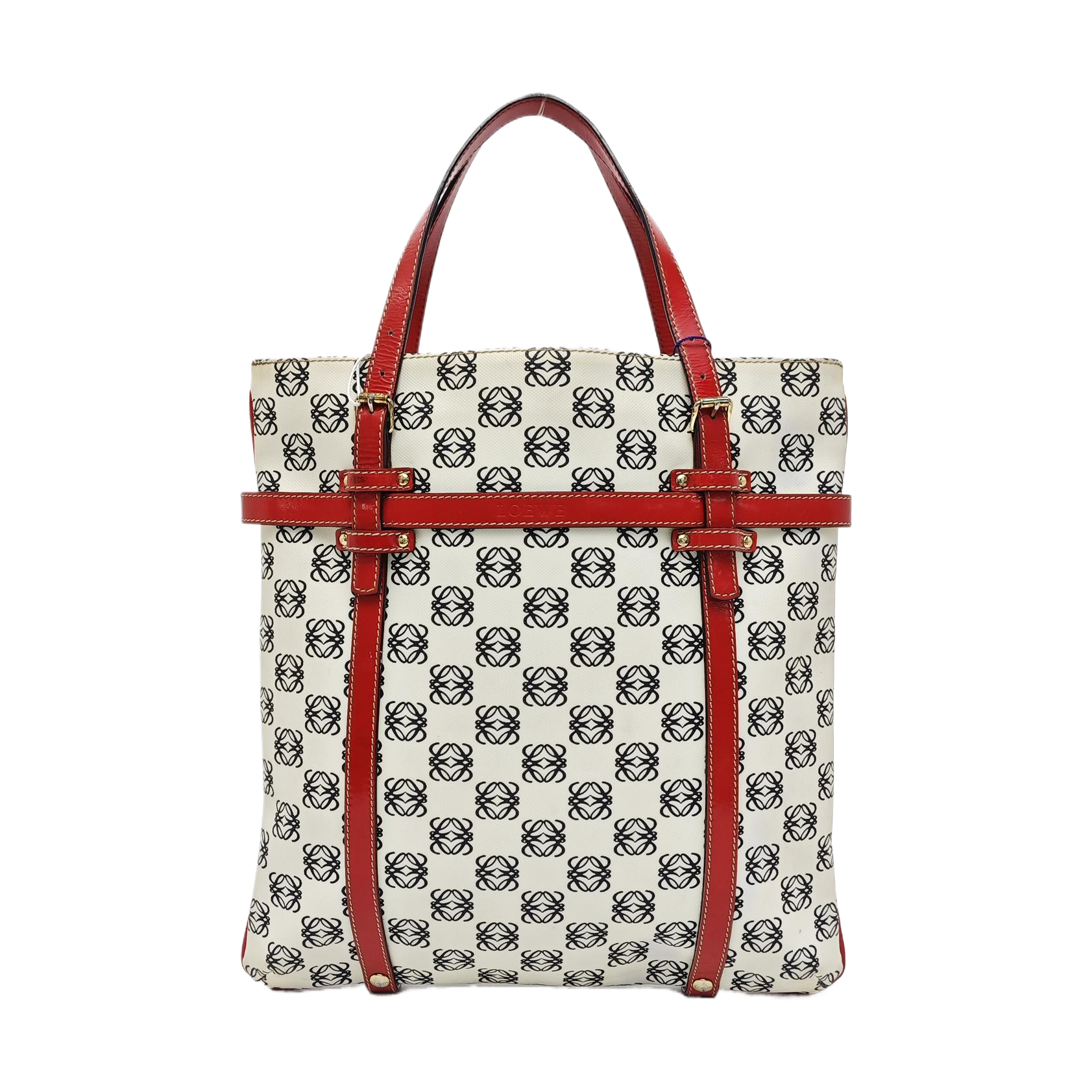 Monogram Coated Canvas Tote Bag Beige