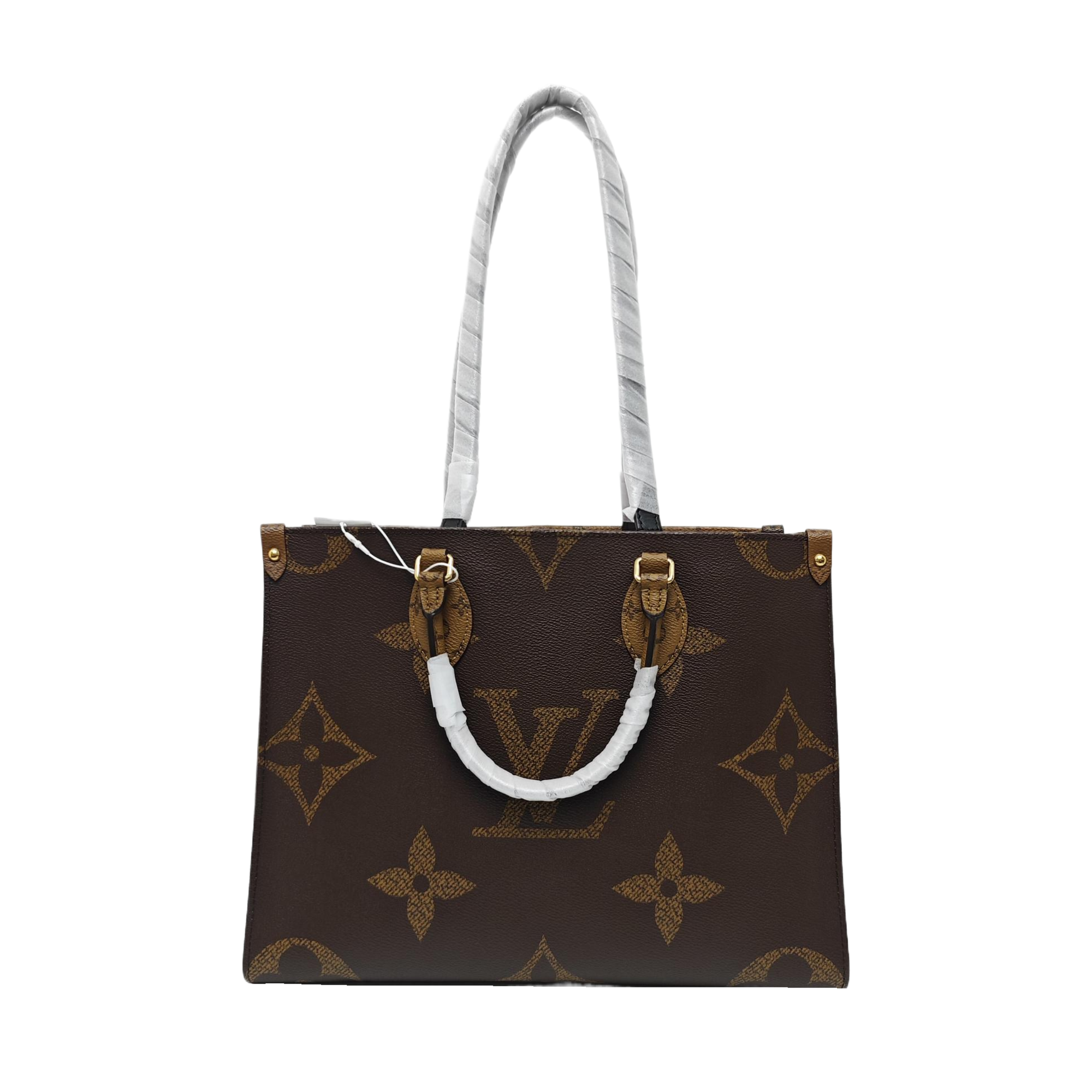 ONTHEGO MM Monogram Coated Canvas Brown