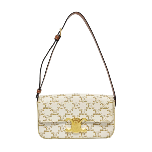 TRIOMPHE Small Coated Canvas White