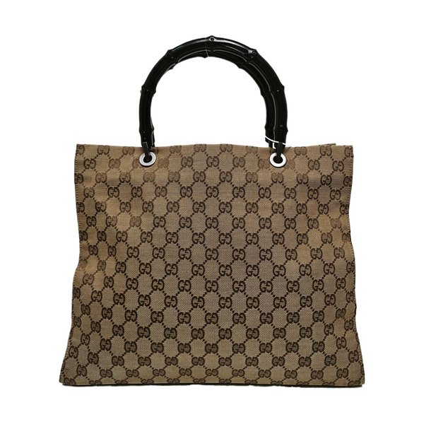 Monogram Canvas Tote Bag Brown