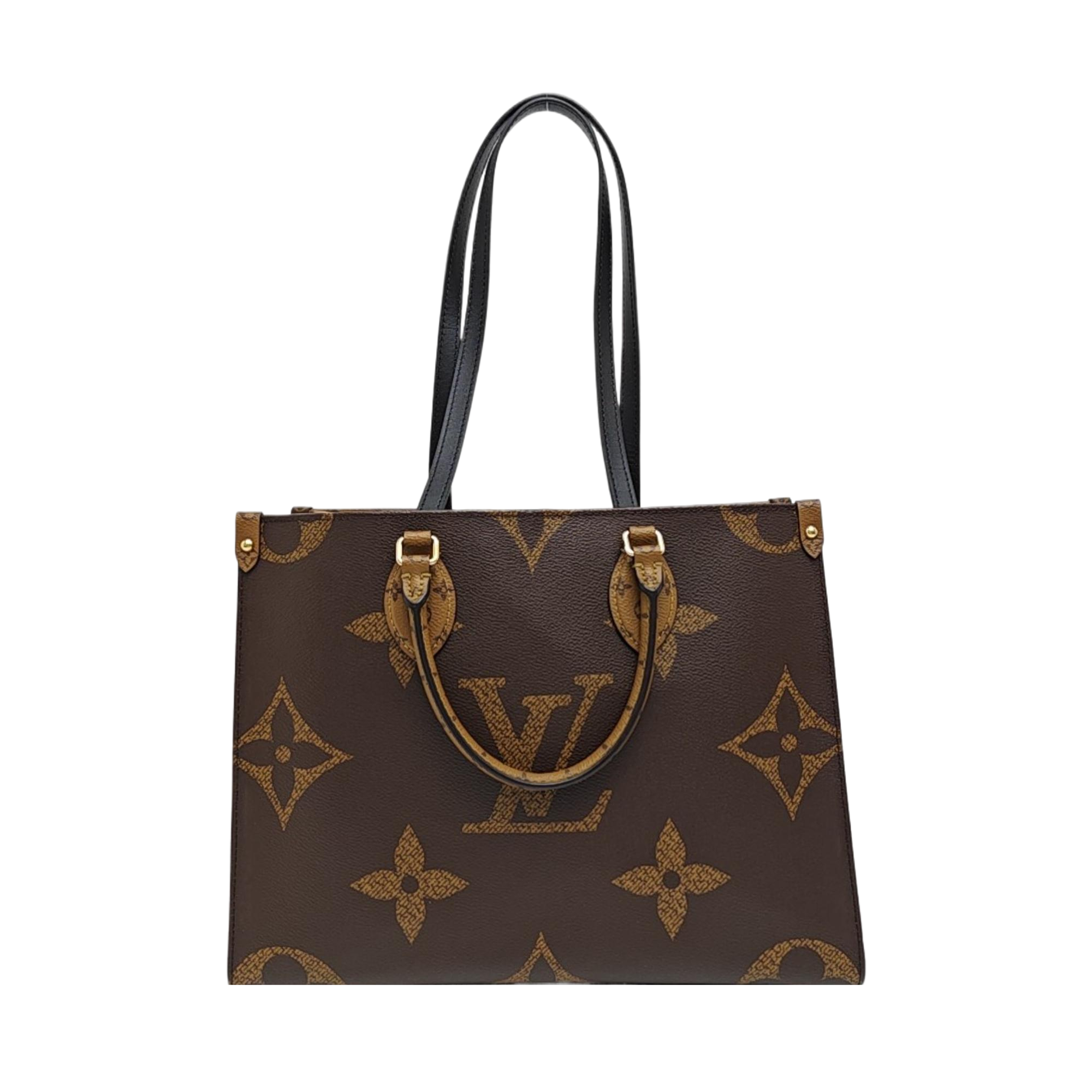 ONTHEGO MM Monogram Coated Canvas Brown