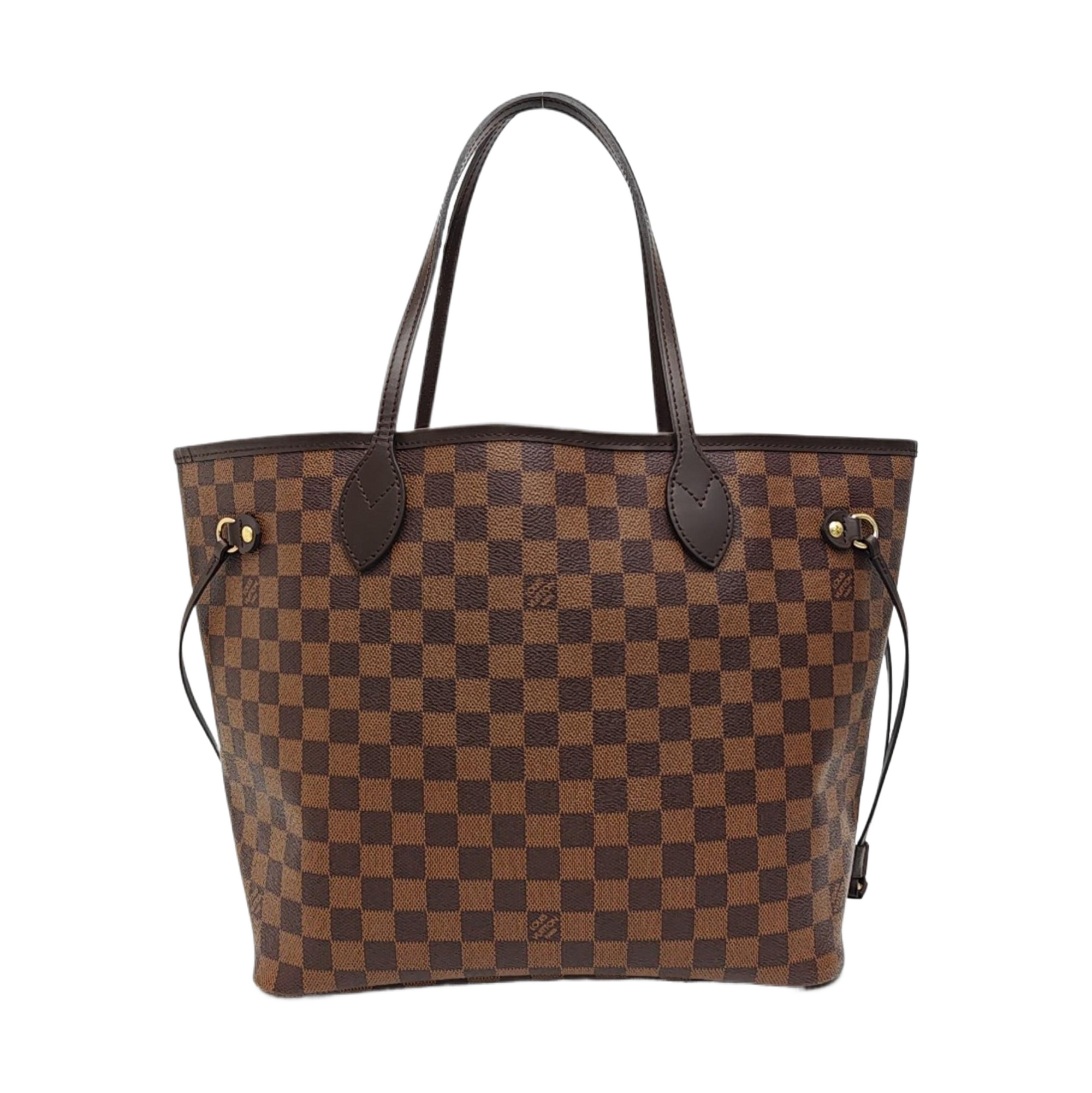 NEVERFULL MM Damier Ebene Coated Canvas Brown