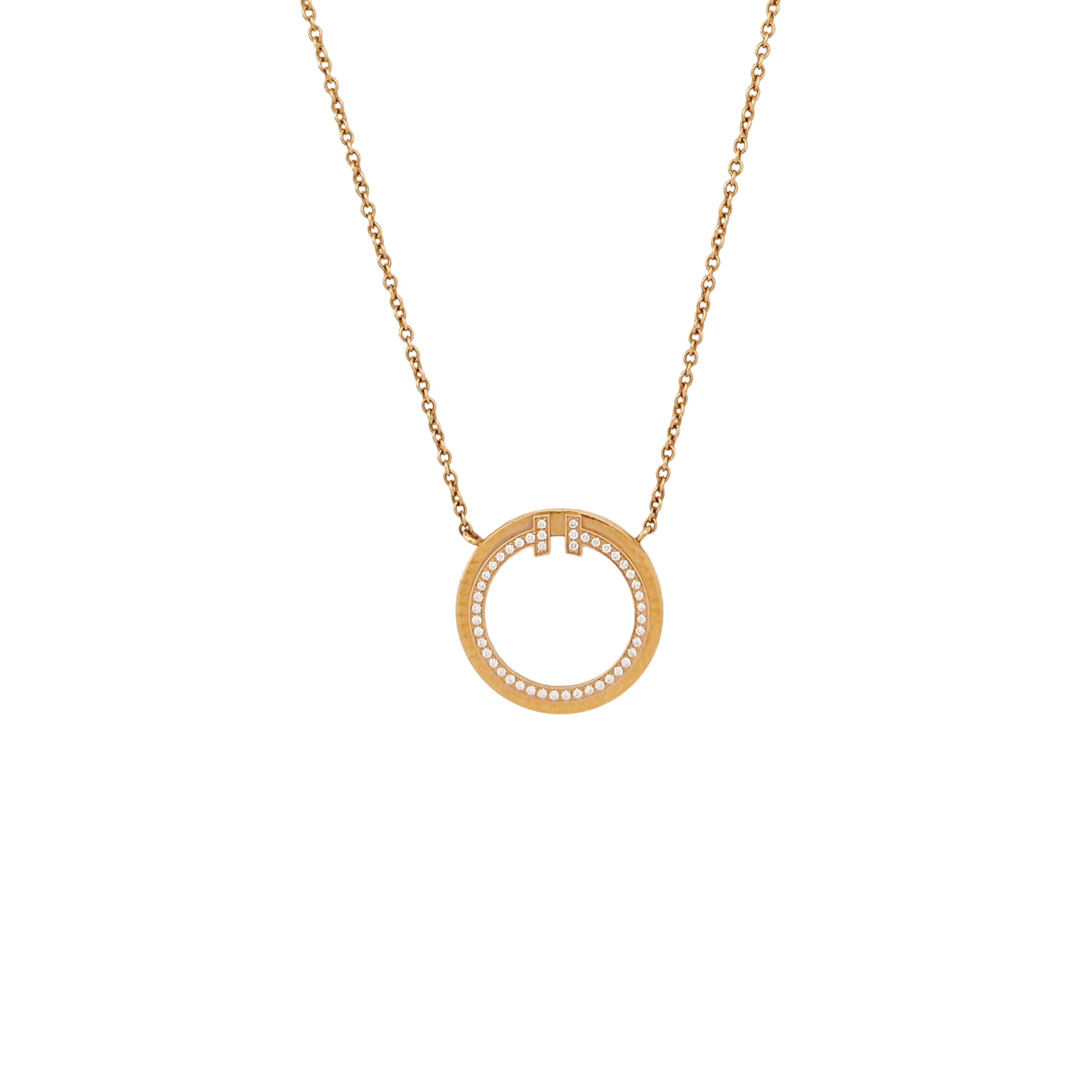 Tiffany T 18k Rose Gold Necklace