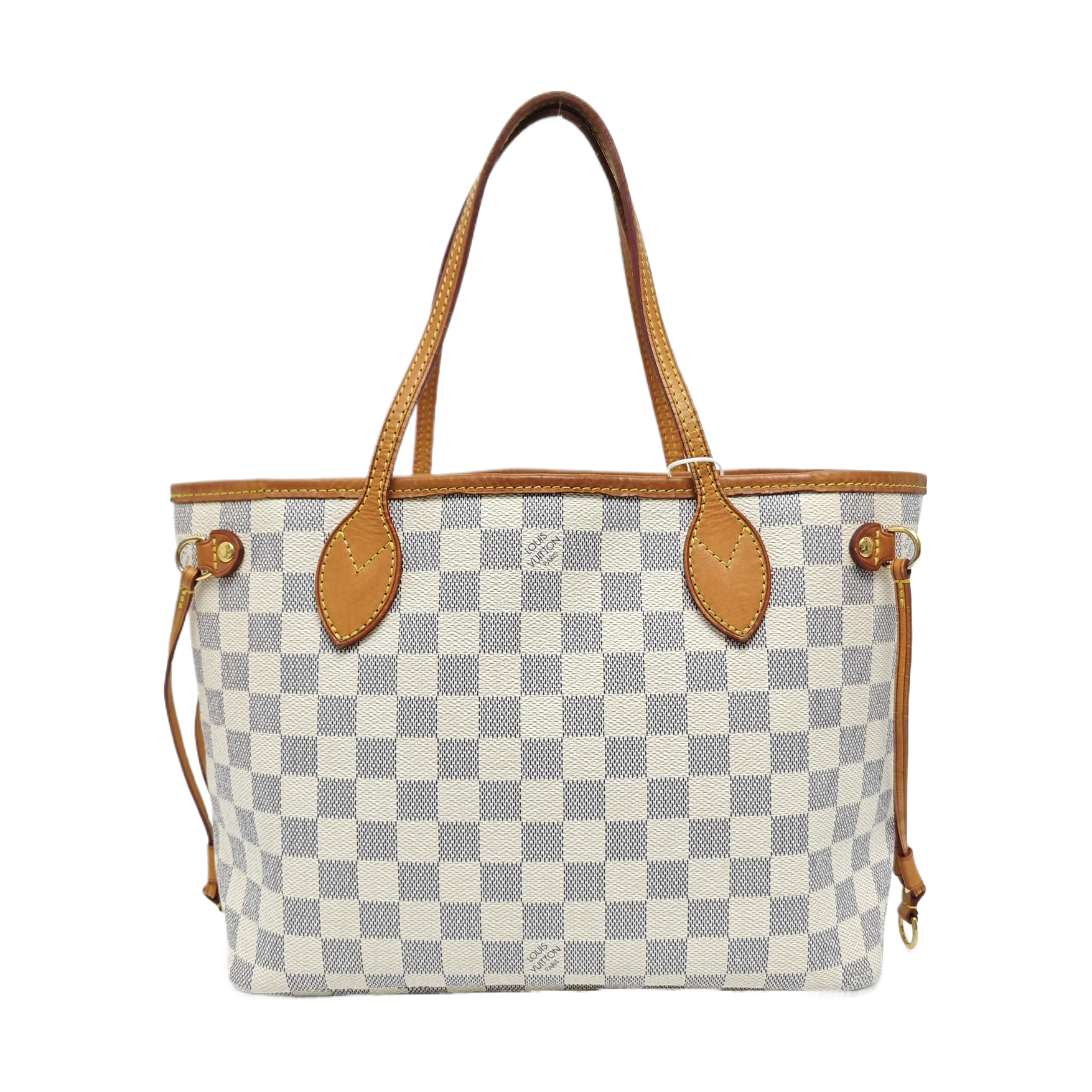 NEVERFULL PM Damier Azur Coated Canvas White