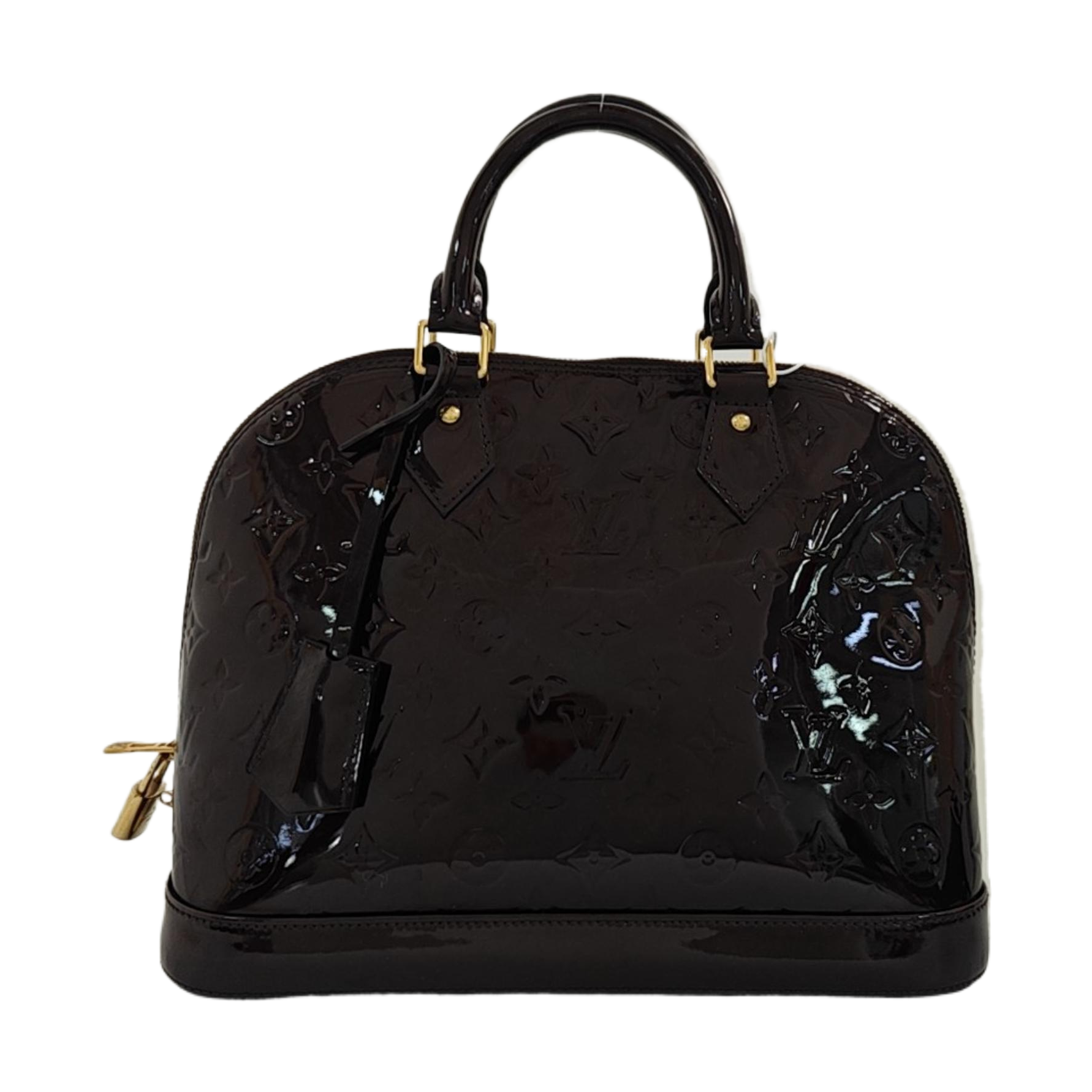 ALMA PM Monogram Patent Leather Red