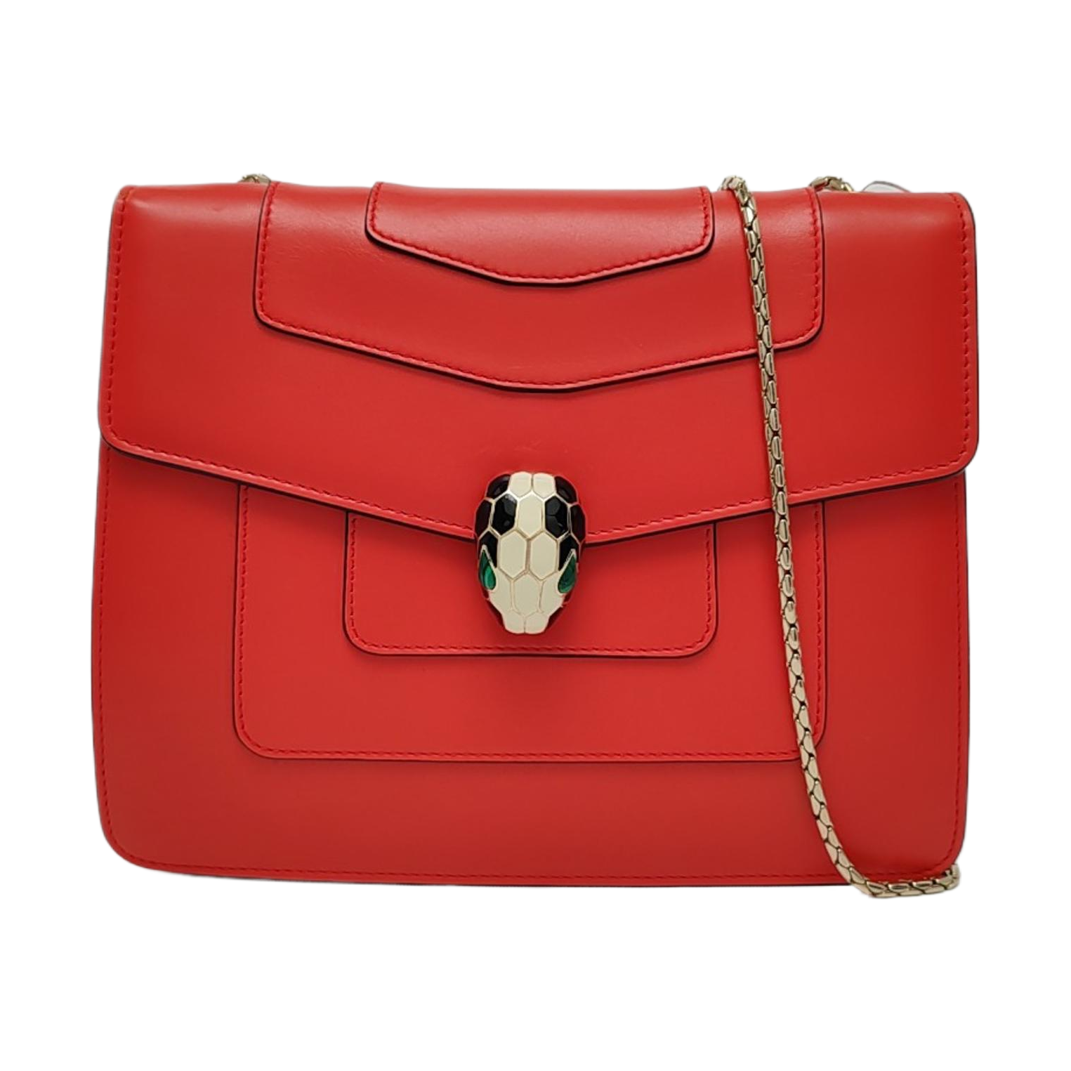 SERPENTI FOREVER Medium Calfskin Red