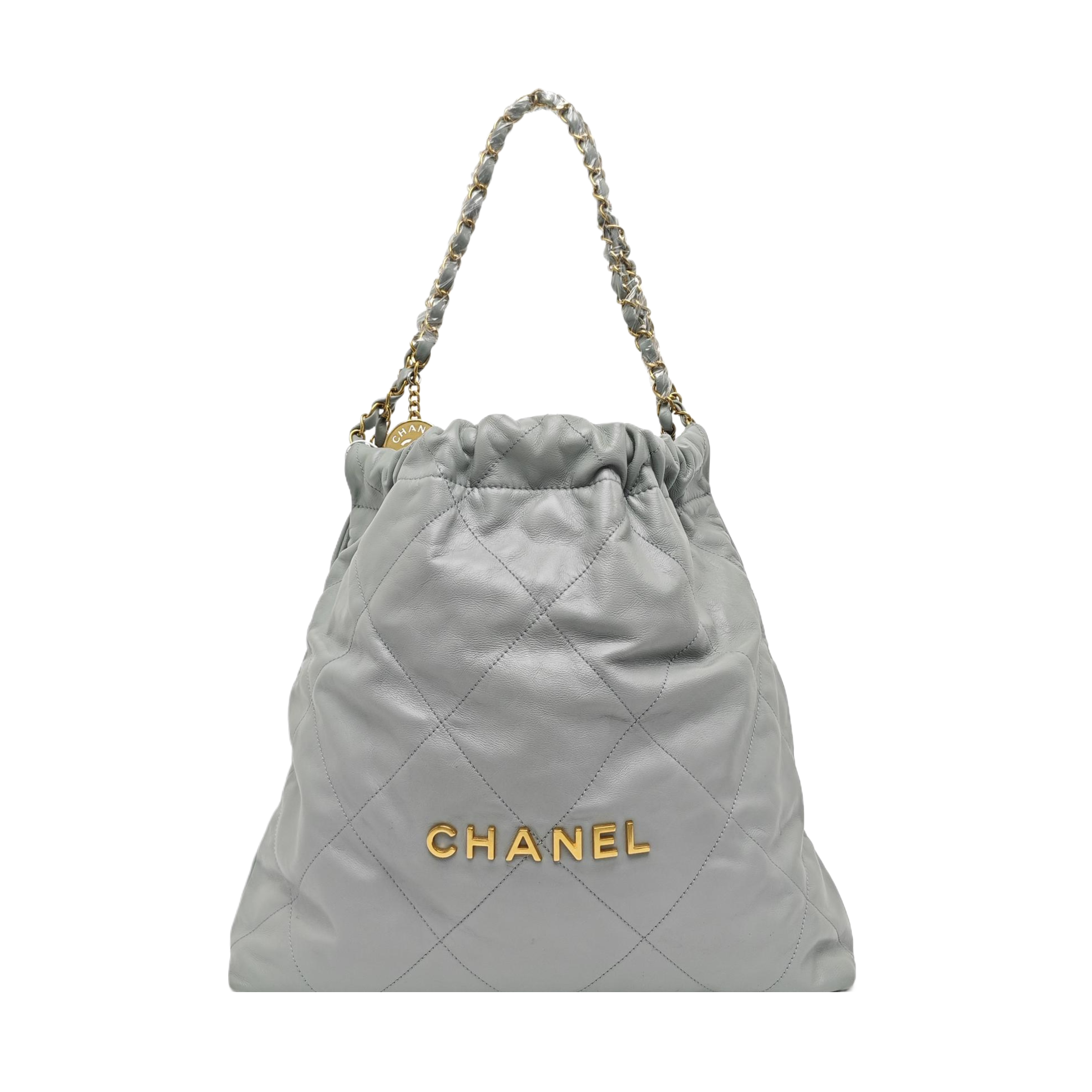 CHANEL 22 Medium Quilted Calfskin Green