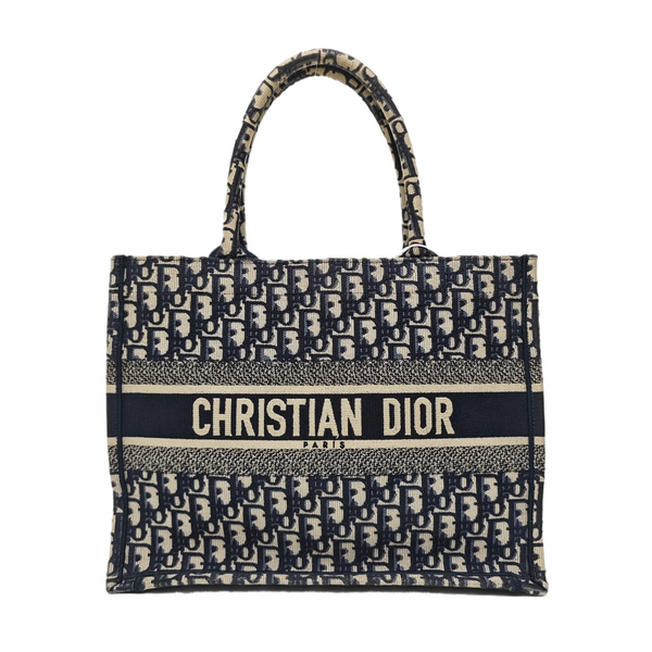 Book Tote Medium Oblique Canvas Blue